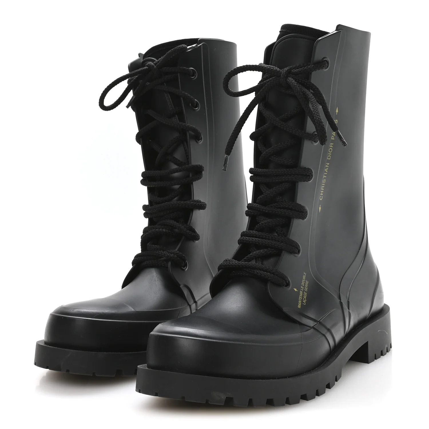 Rubber Diorcamp Low Boots 41 Black - Image 4