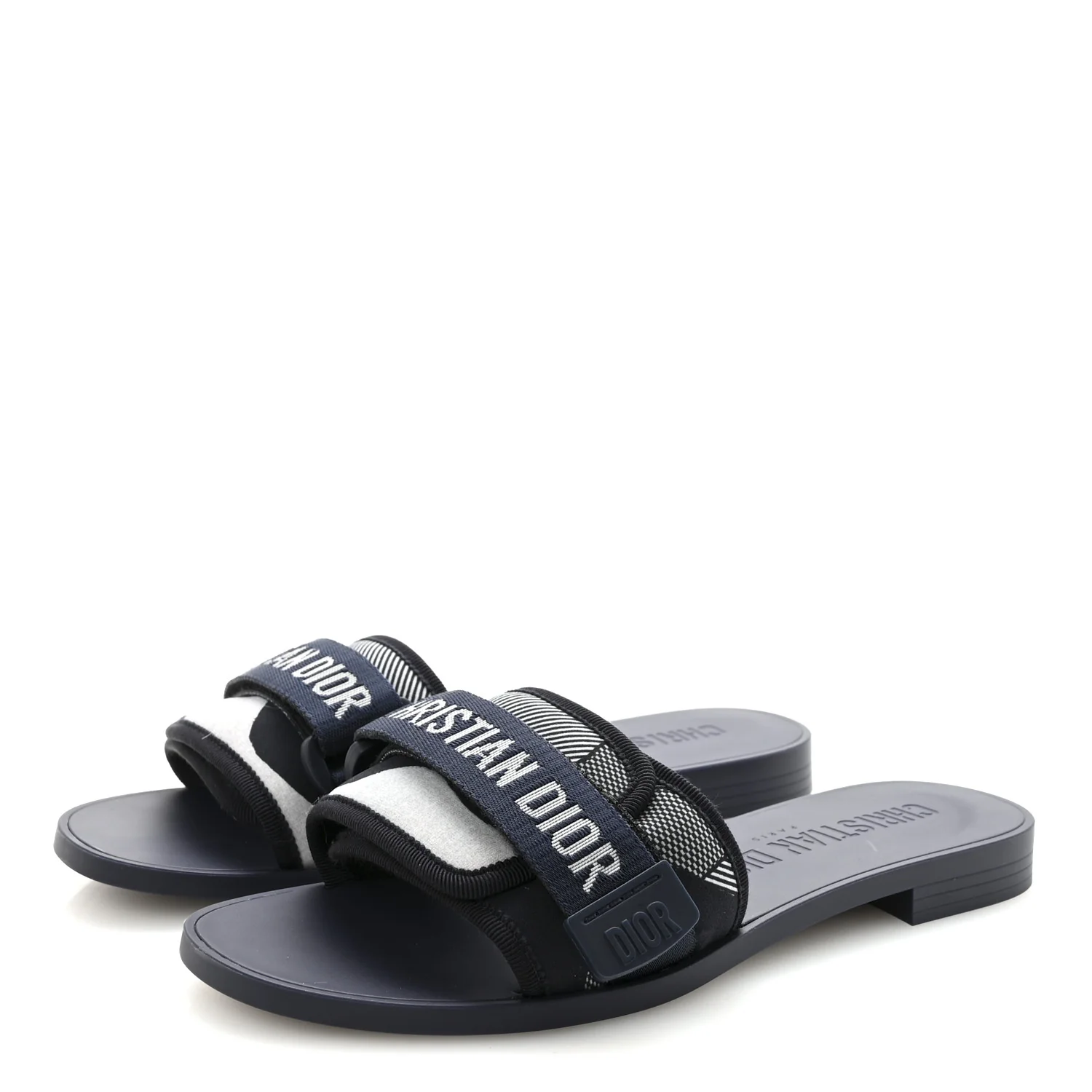 Technical Stretch Fabric Camouflage Dio(r)evolution Slide Sandals 37 Deep Blue - Image 4