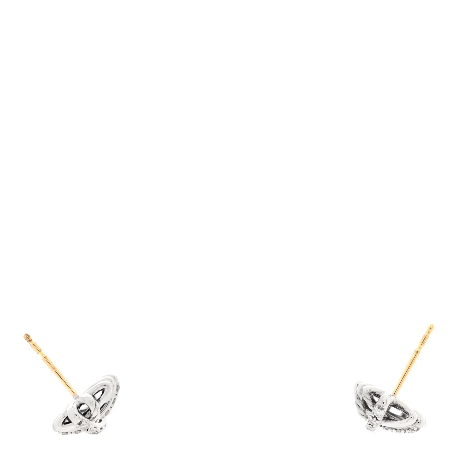 Sterling Silver Diamond 11mm Crossover Earrings - Image 3