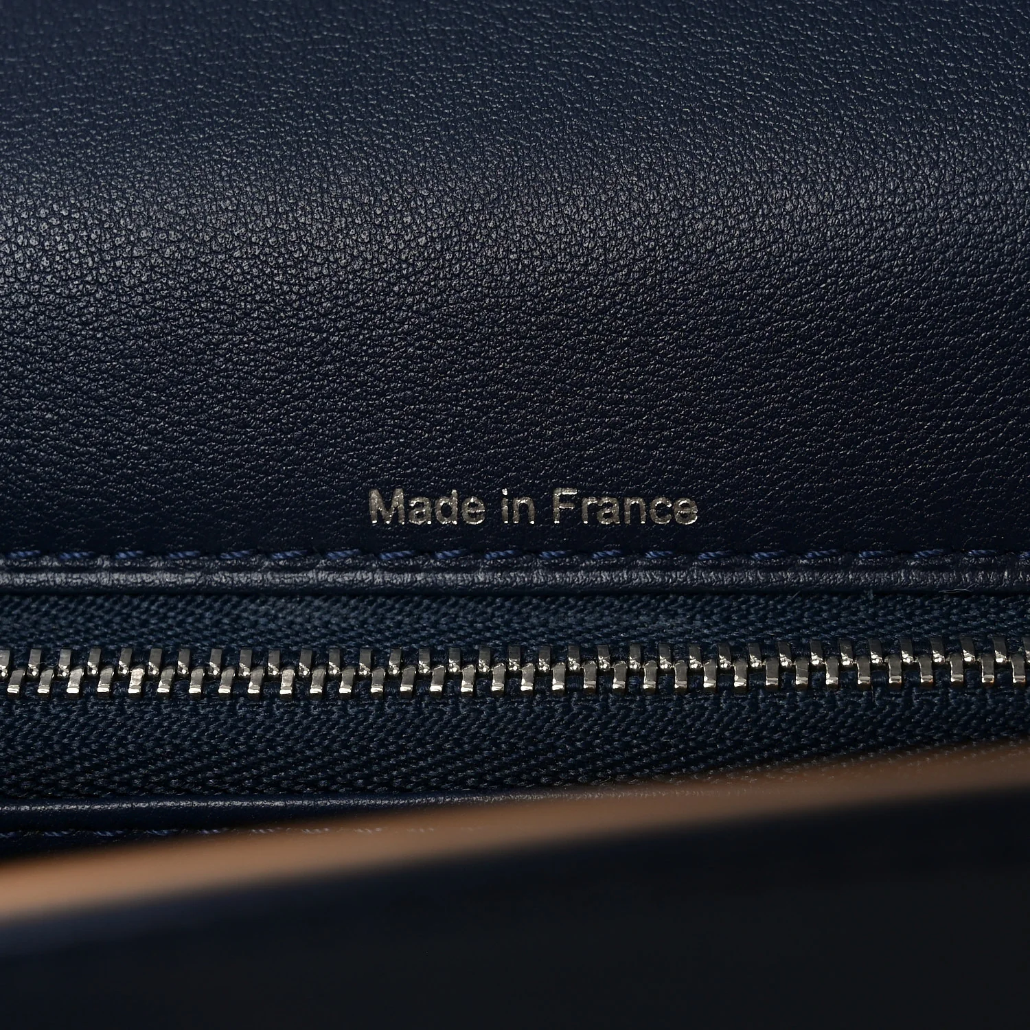 Calfskin MM Tempete Satchel Navy - Image 6