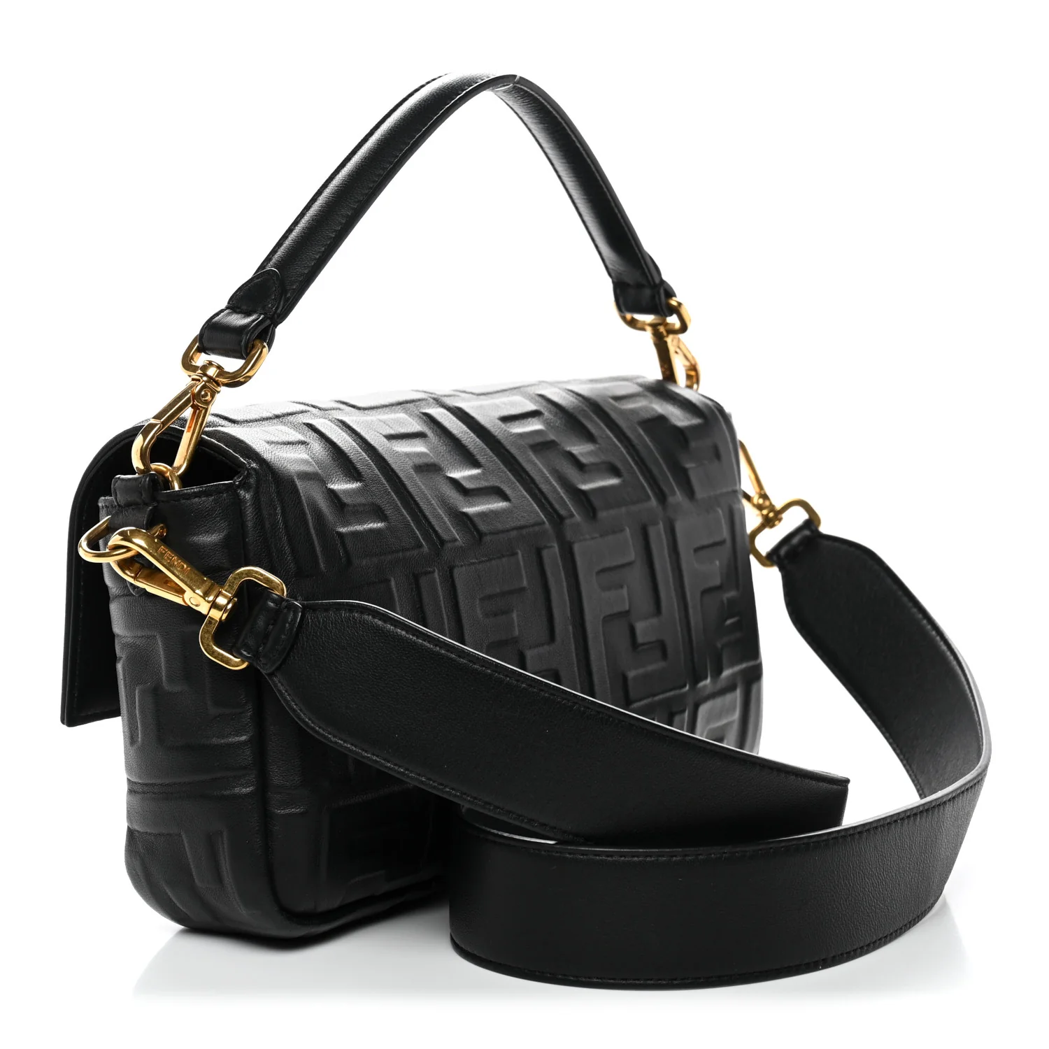 Nappa FF 1974 Embossed Baguette Black - Image 3