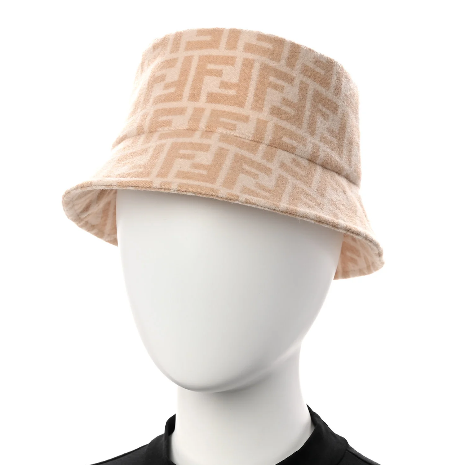 Wool Silk FF Bucket Hat S Beige - Image 2