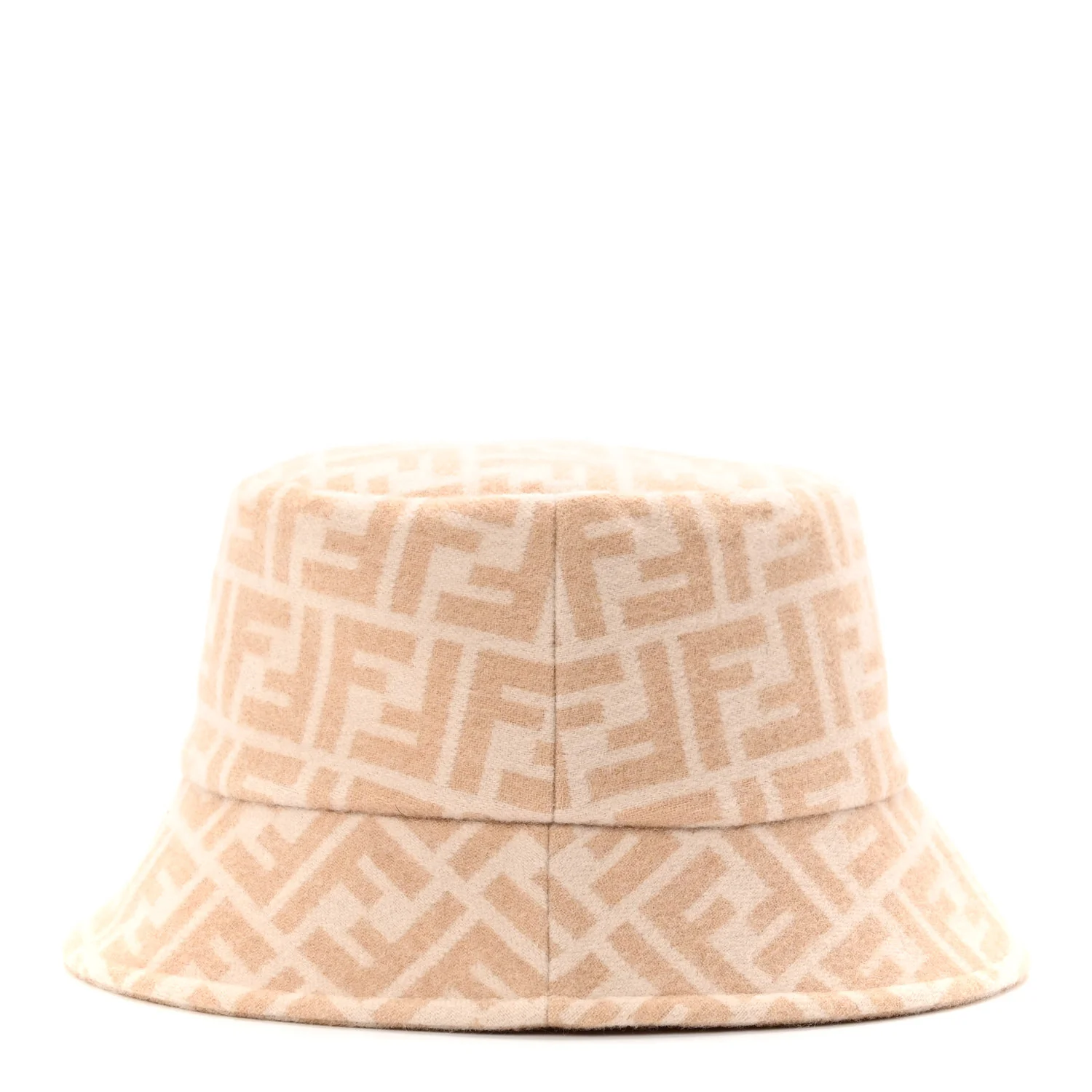 Wool Silk FF Bucket Hat S Beige - Image 5