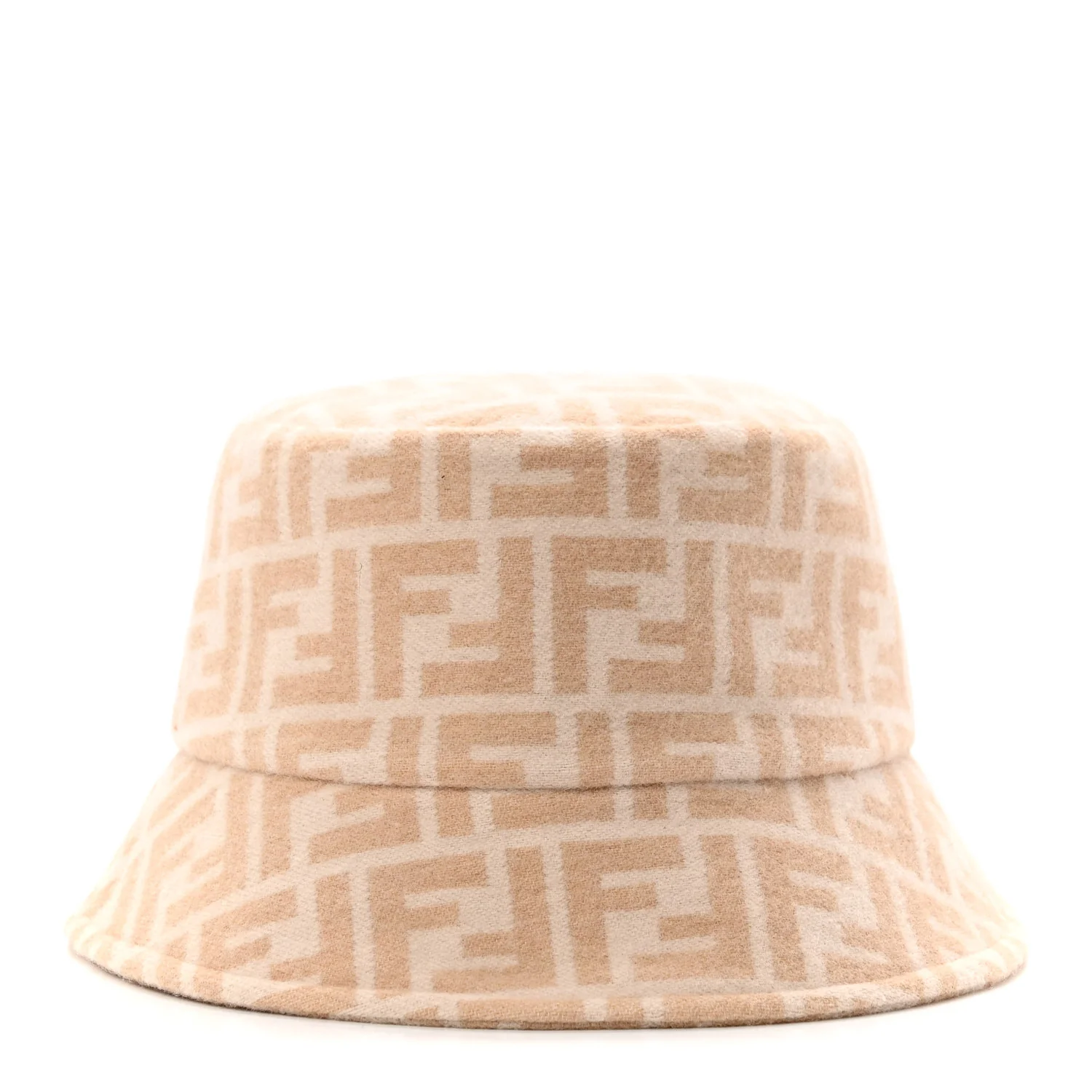 Wool Silk FF Bucket Hat S Beige - Image 6