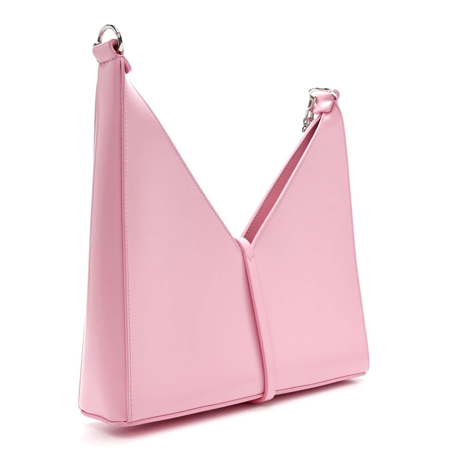 Box Calfskin Small Cut Out Shoulder Bag Pink - Image 3