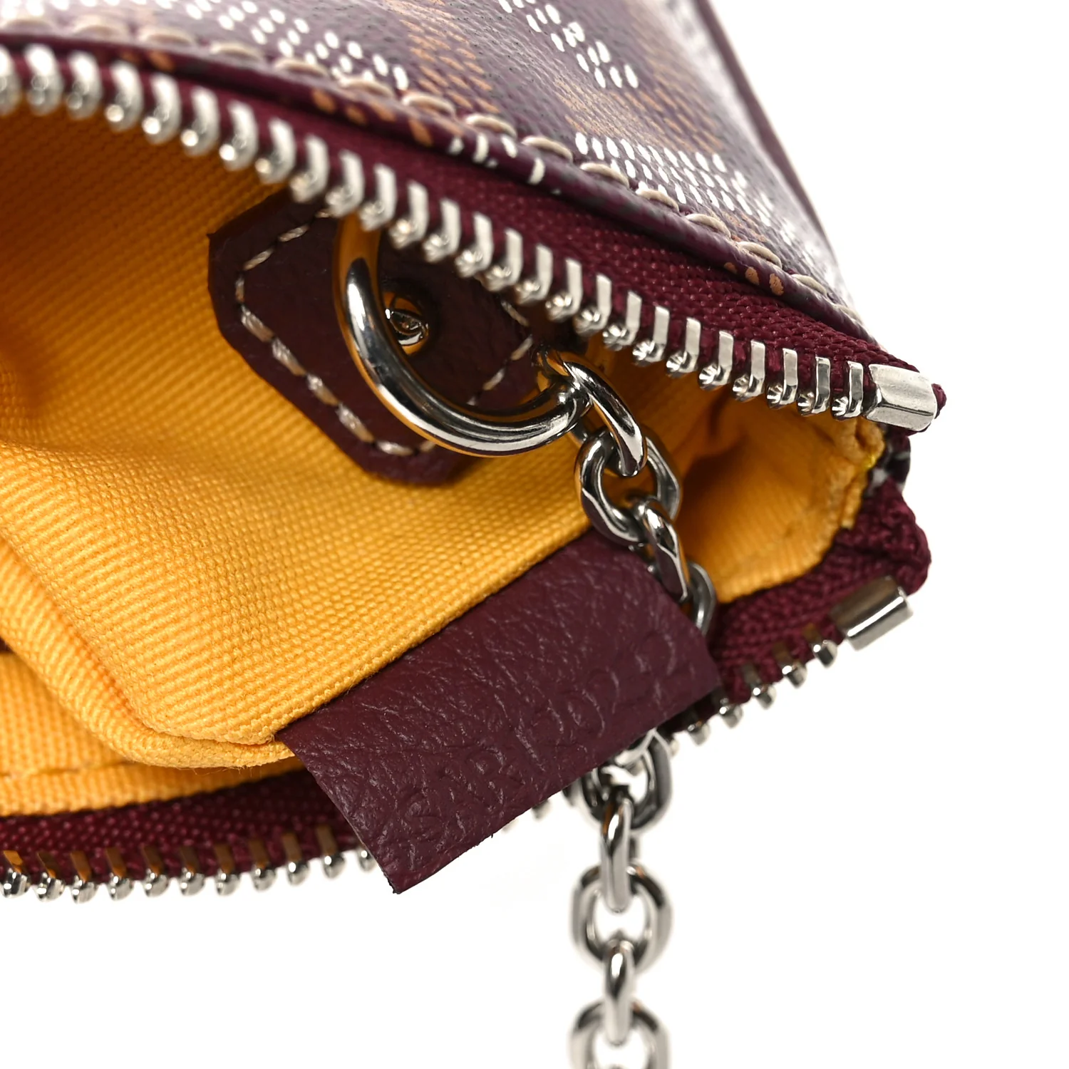 Goyardine Nano Senat Key Pouch Burgundy - Image 7