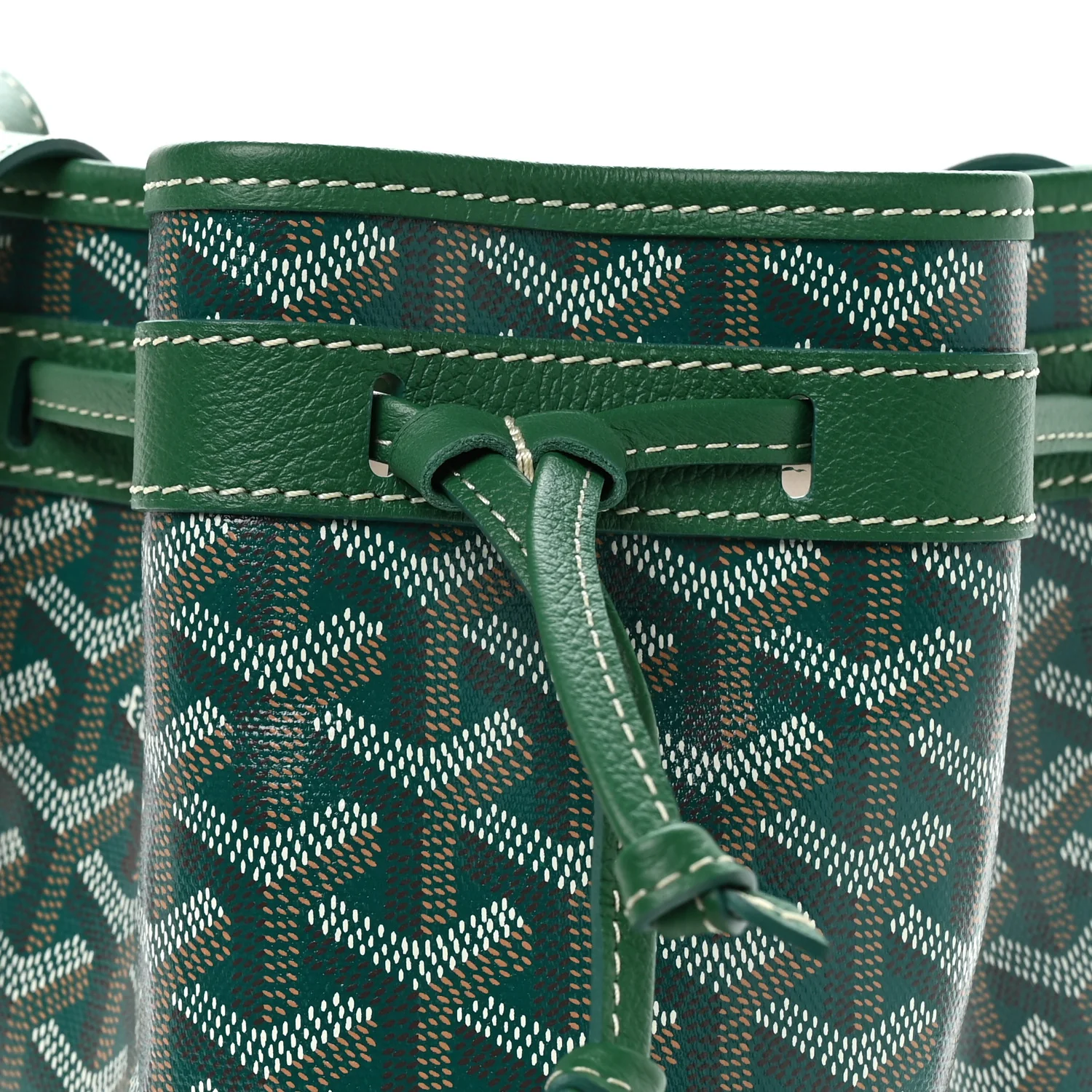 Goyardine Petit Flot Bucket Bag PM Green - Image 7