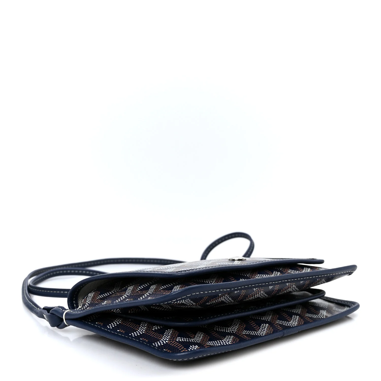 Goyardine Plumet Wallet Clutch Navy - Image 3