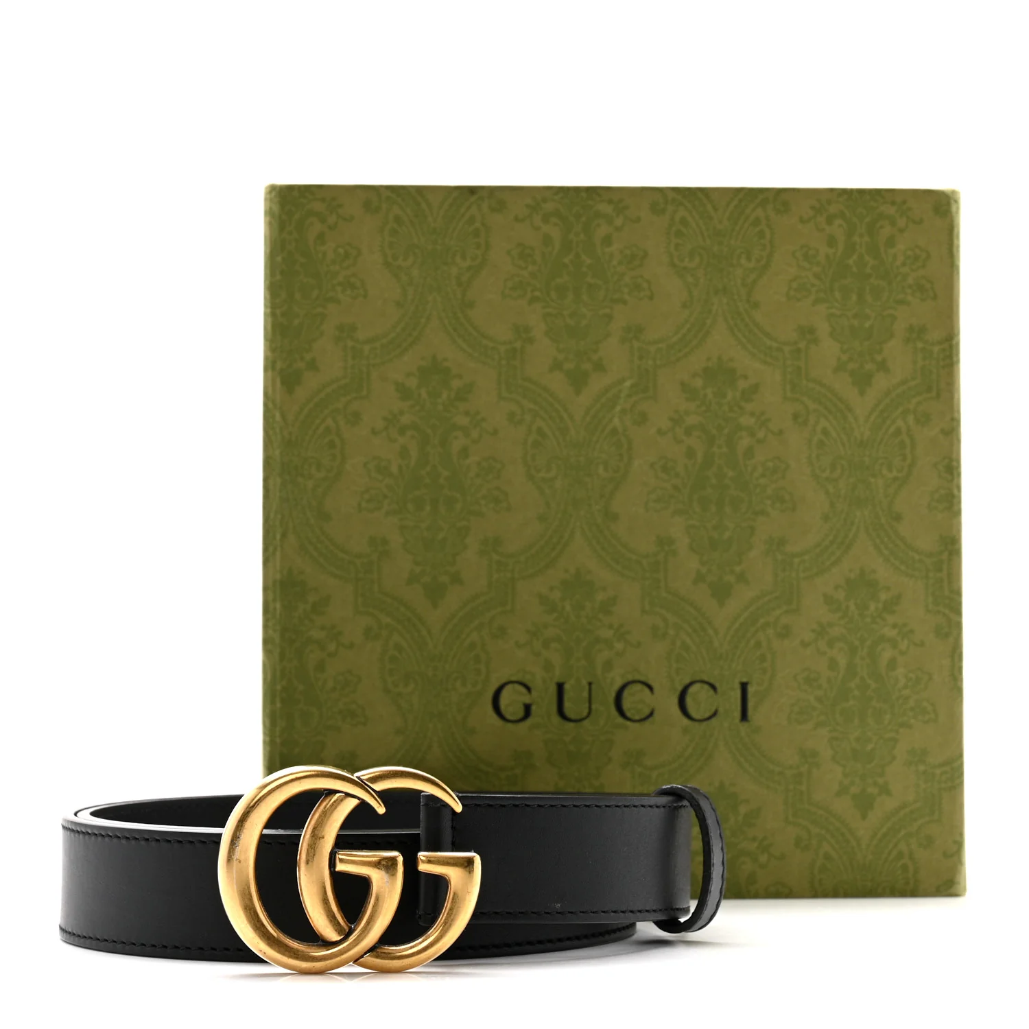 Calfskin Double G 30mm Belt 80 32 Black - Image 6