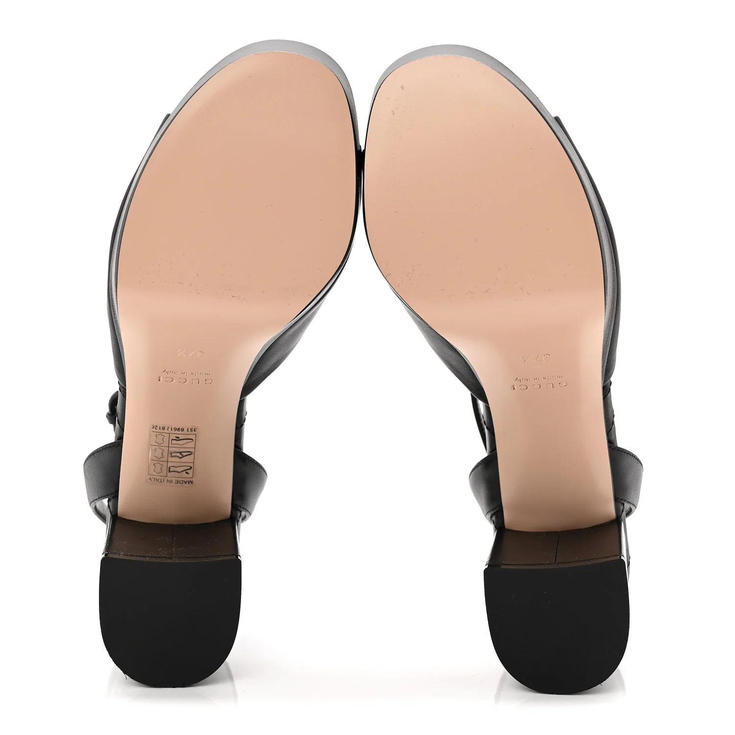 Calfskin GG Charlotte Ankle Wrap 30/85mm Platform Sandals 37.5 Black - Image 6