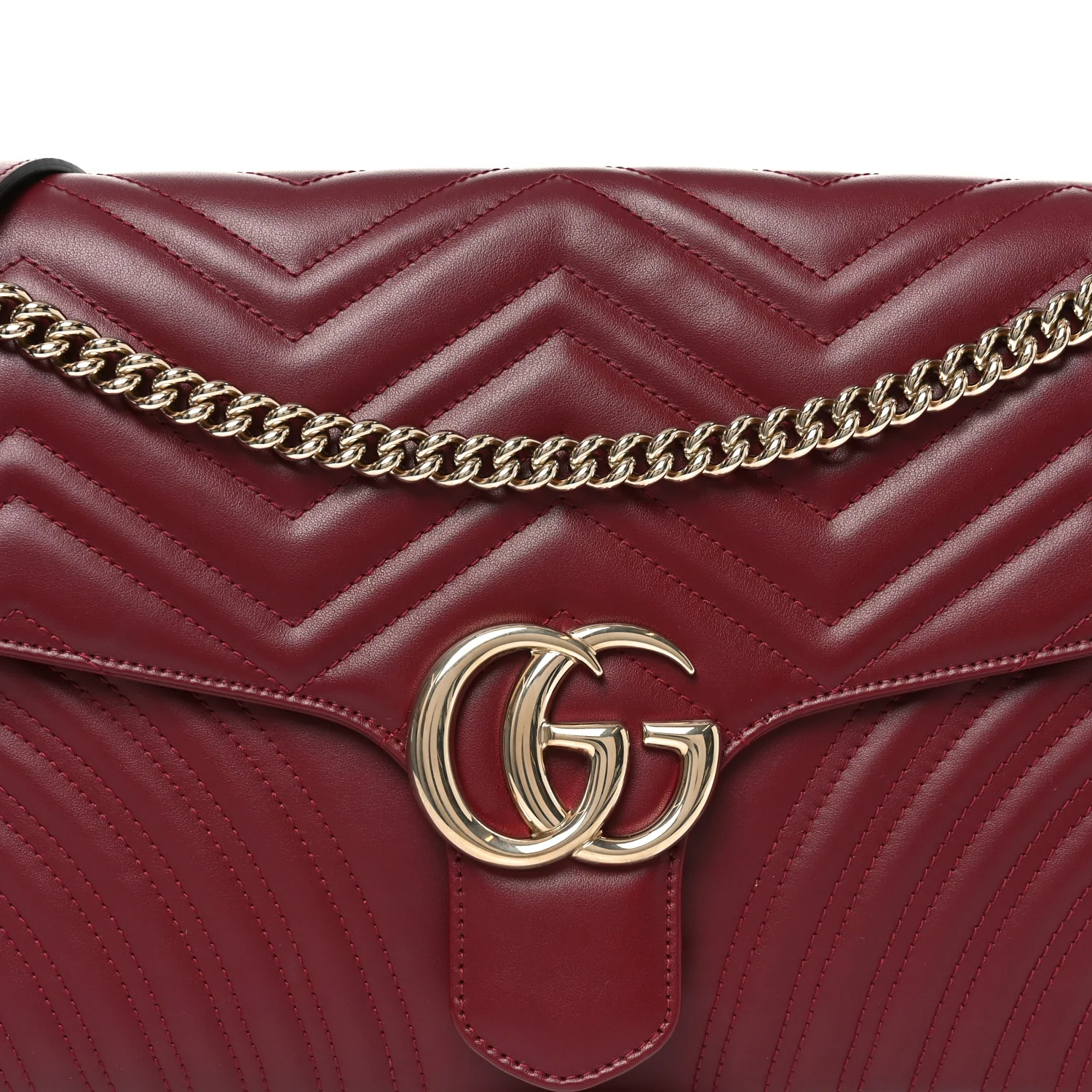 Calfskin Matelasse Large Horizontal GG Marmont Shoulder Bag Black - Image 8