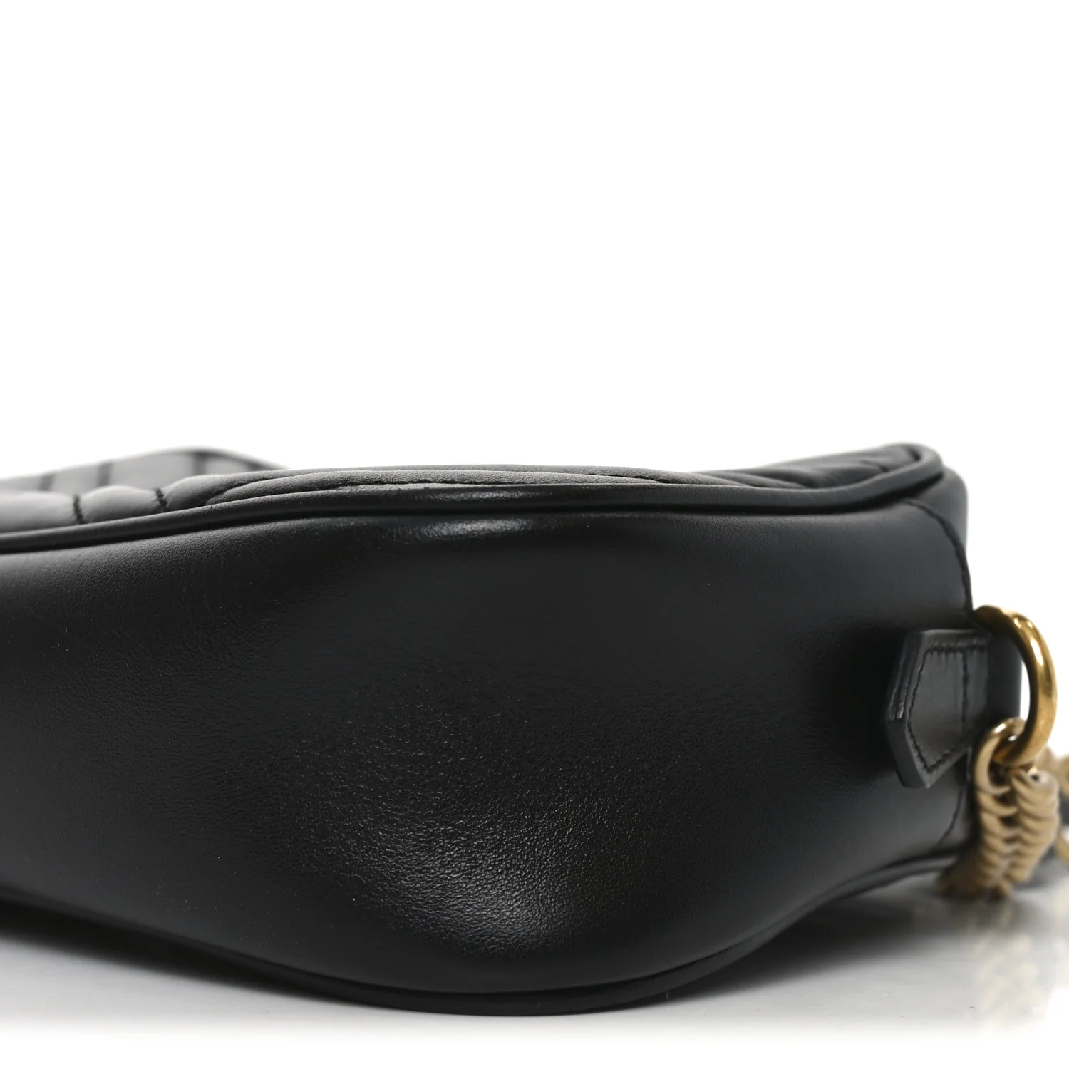 Calfskin Matelasse Small GG Marmont Chain Shoulder Bag Black - Image 10