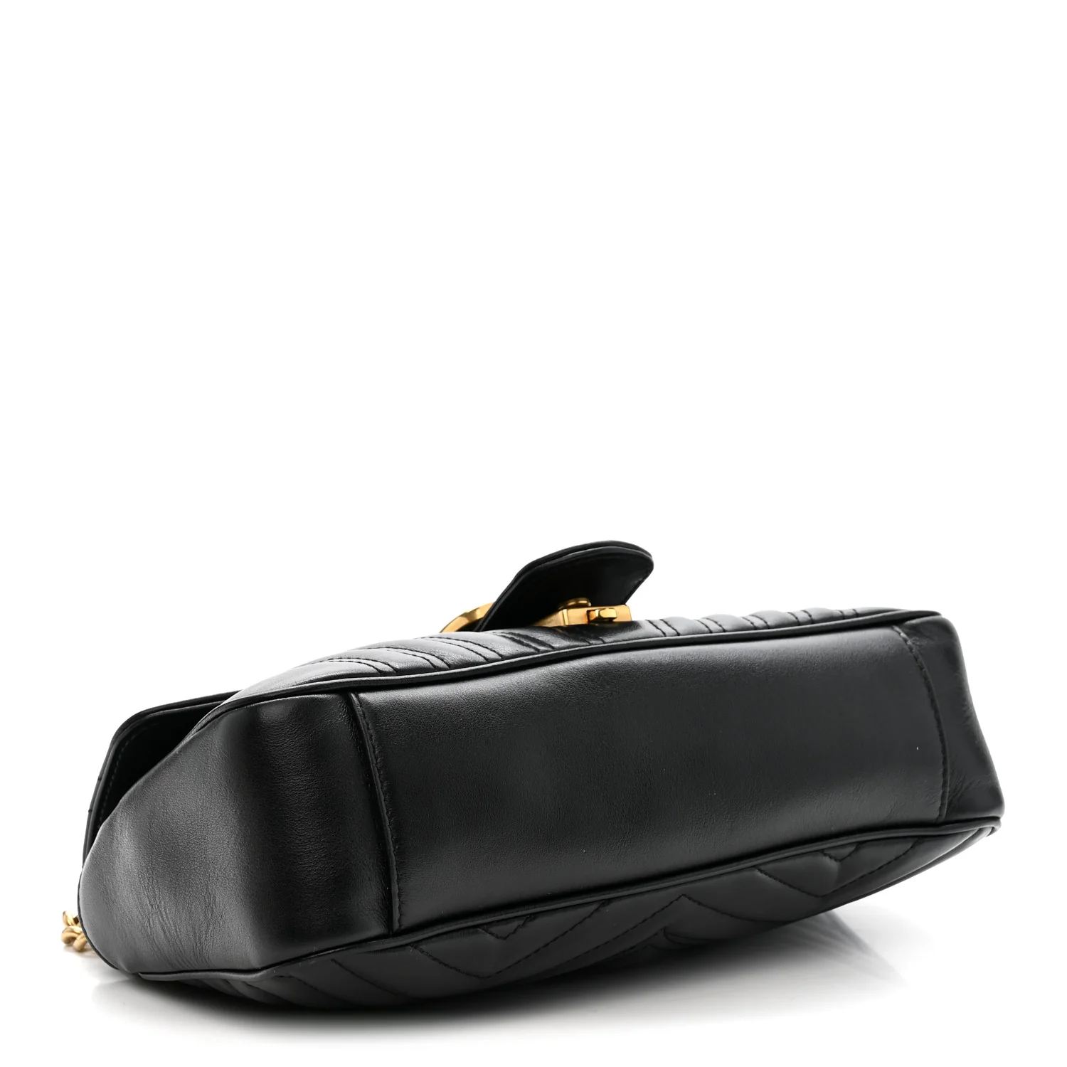 Calfskin Matelasse Small GG Marmont Shoulder Bag Black - Image 4