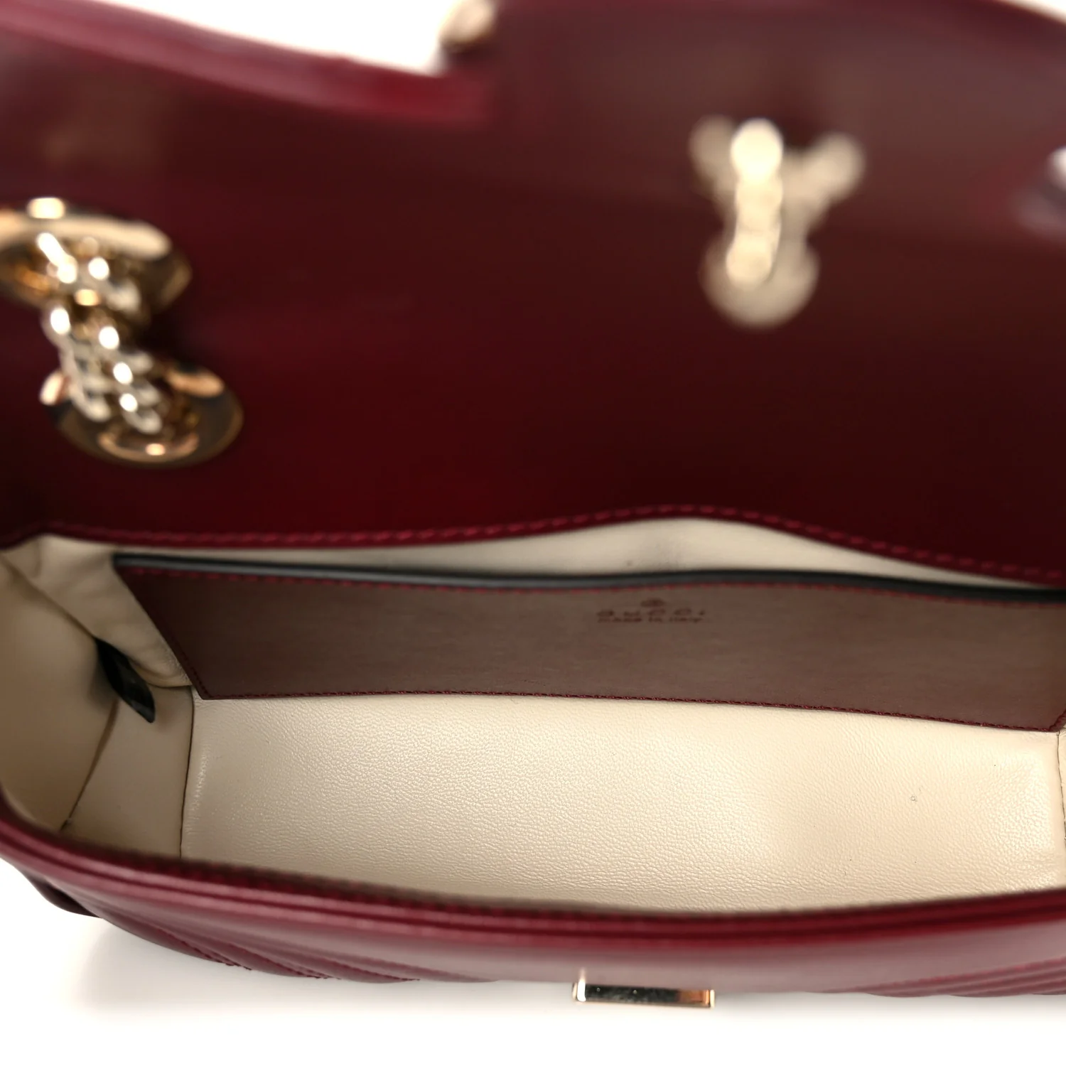 Calfskin Matelasse Small GG Marmont Shoulder Bag Rosso Ancora Red - Image 5