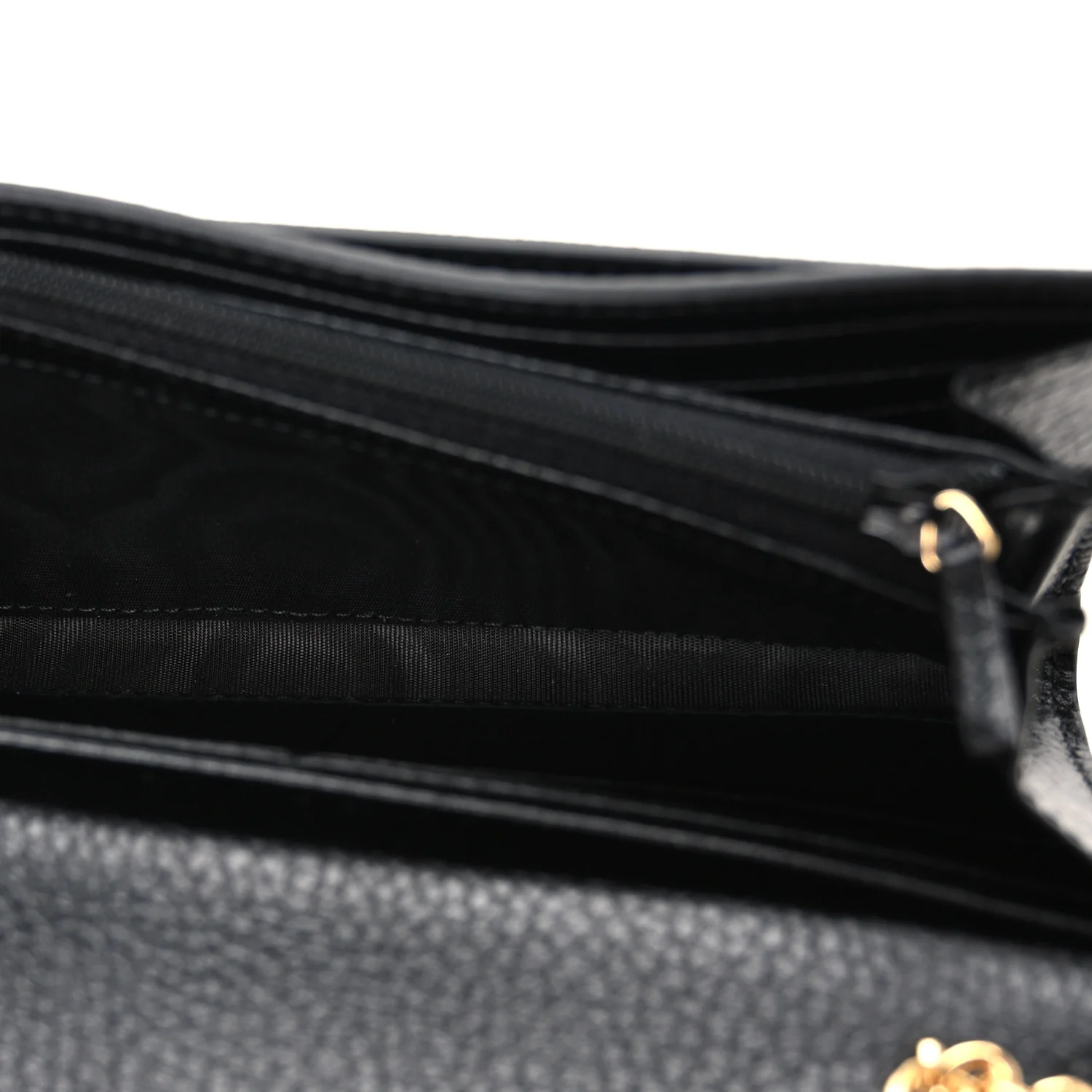 Dollar Calfskin GG Supreme Monogram Petite GG Marmont Wallet Chain Bag Black Beige Ebony - Image 5