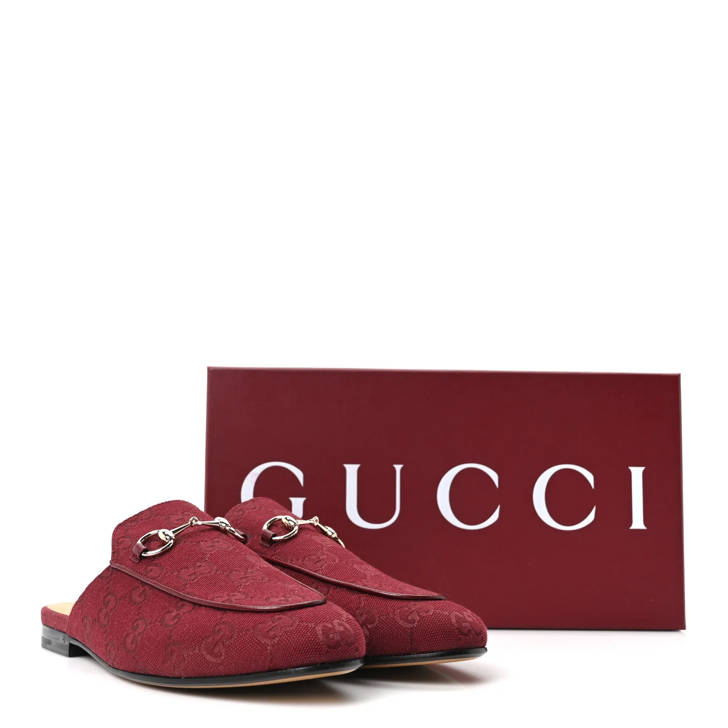 GG Monogram Canvas Womens Princetown Slippers 37.5 Ancora - Image 10