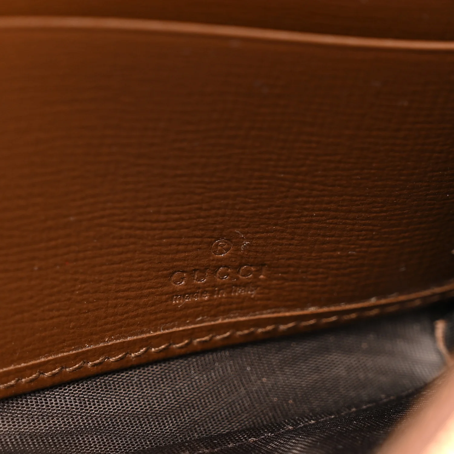 GG Supreme Monogram Azalea Calfskin Web Jackie 1961 Chain Wallet Beige Ebony Brown Sugar - Image 7