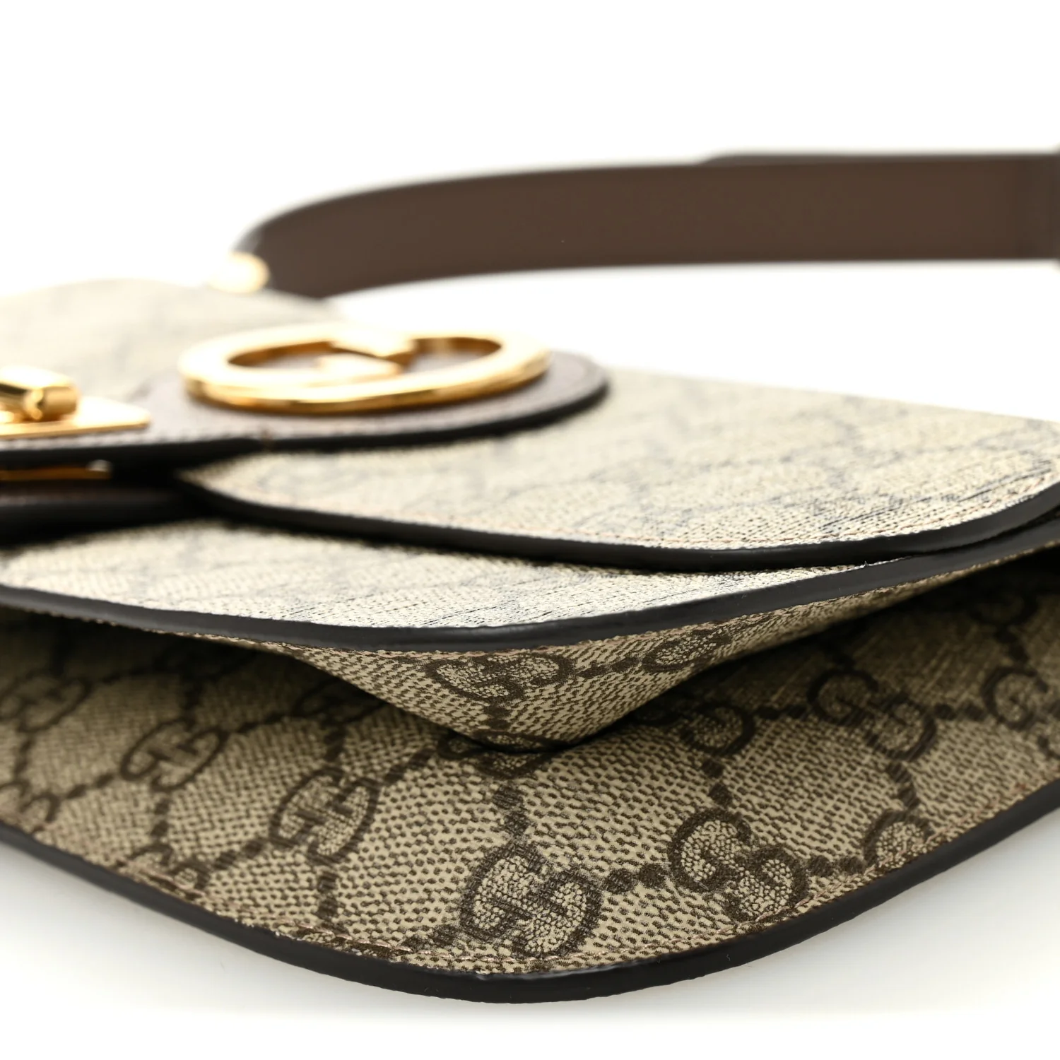 GG Supreme Monogram Textured Dollar Calfskin Blondie Belt Bag Beige Ebony New Acero - Image 10