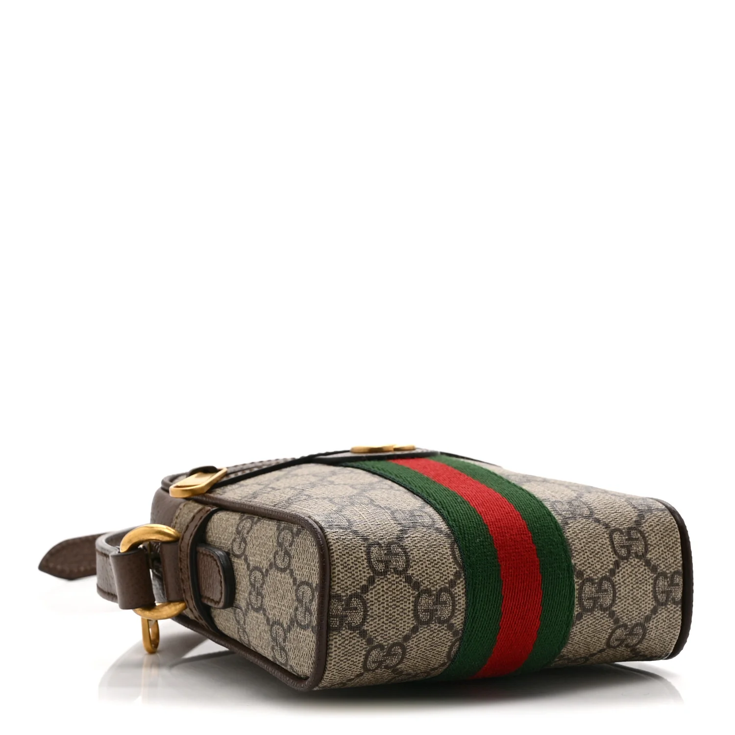 GG Supreme Monogram Web Mini Ophidia Messenger Brown - Image 4