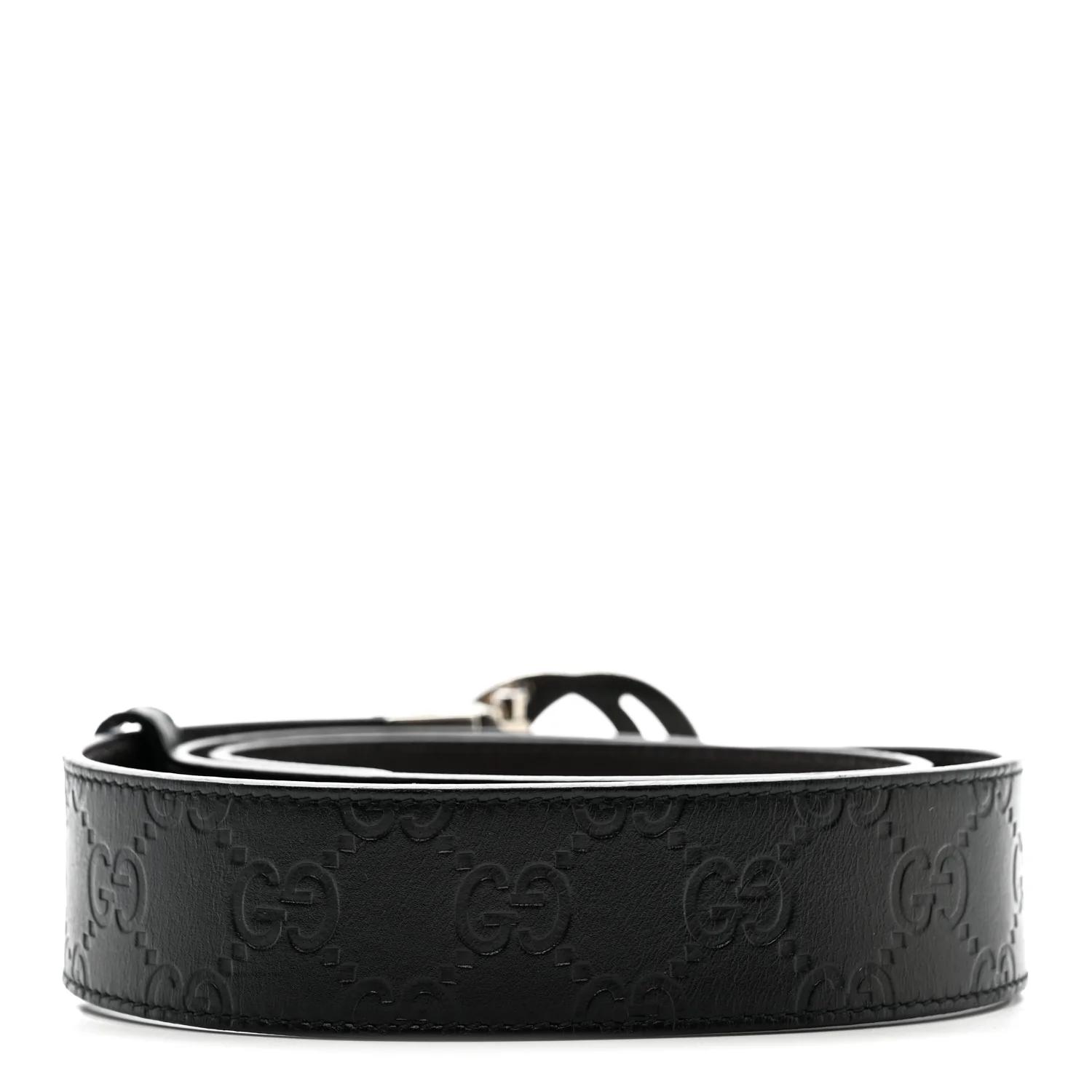 Guccissima Signature Interlocking G 37mm Belt 85 34 Black - Image 2