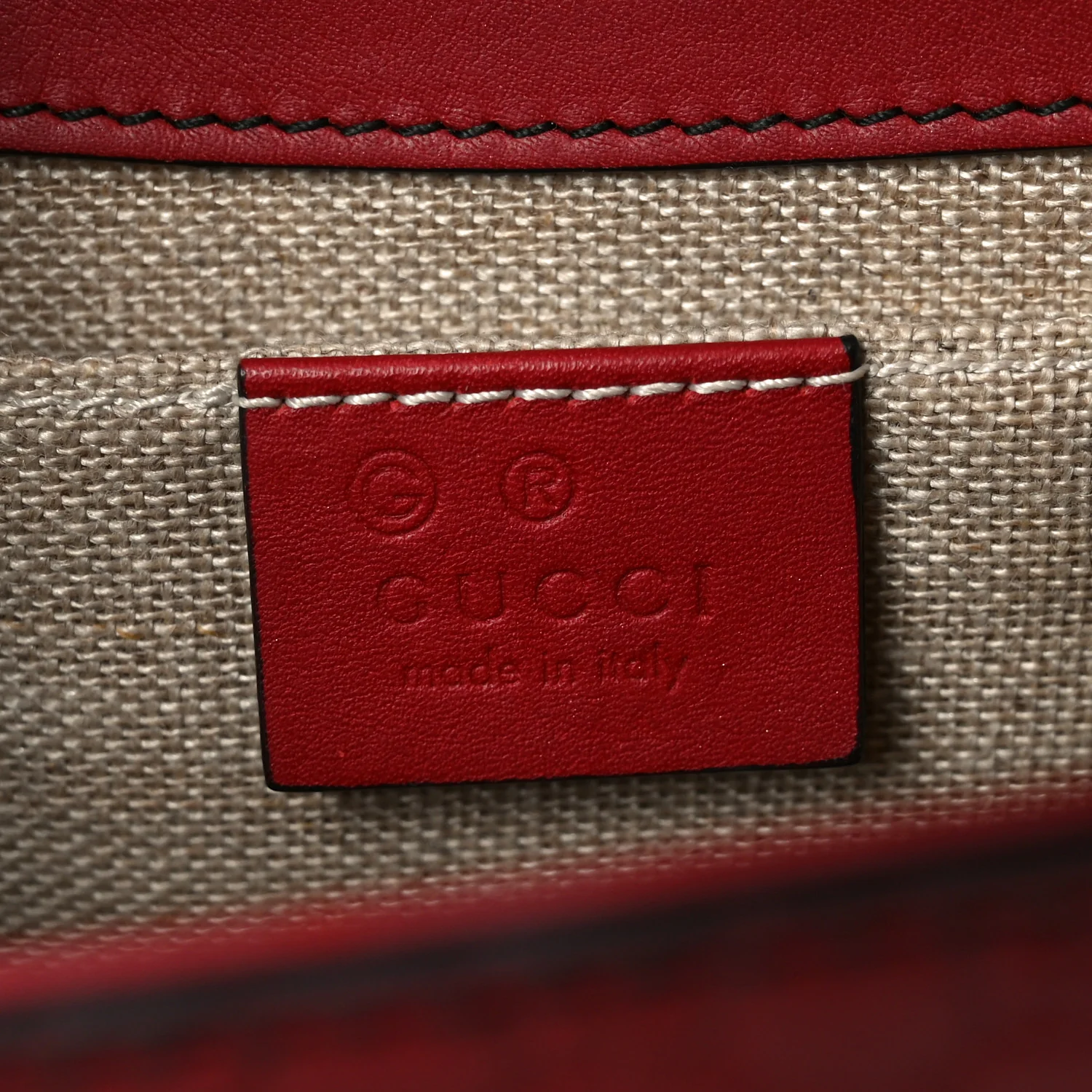 Microguccissima Medium Emily Chain Shoulder Bag Red - Image 5