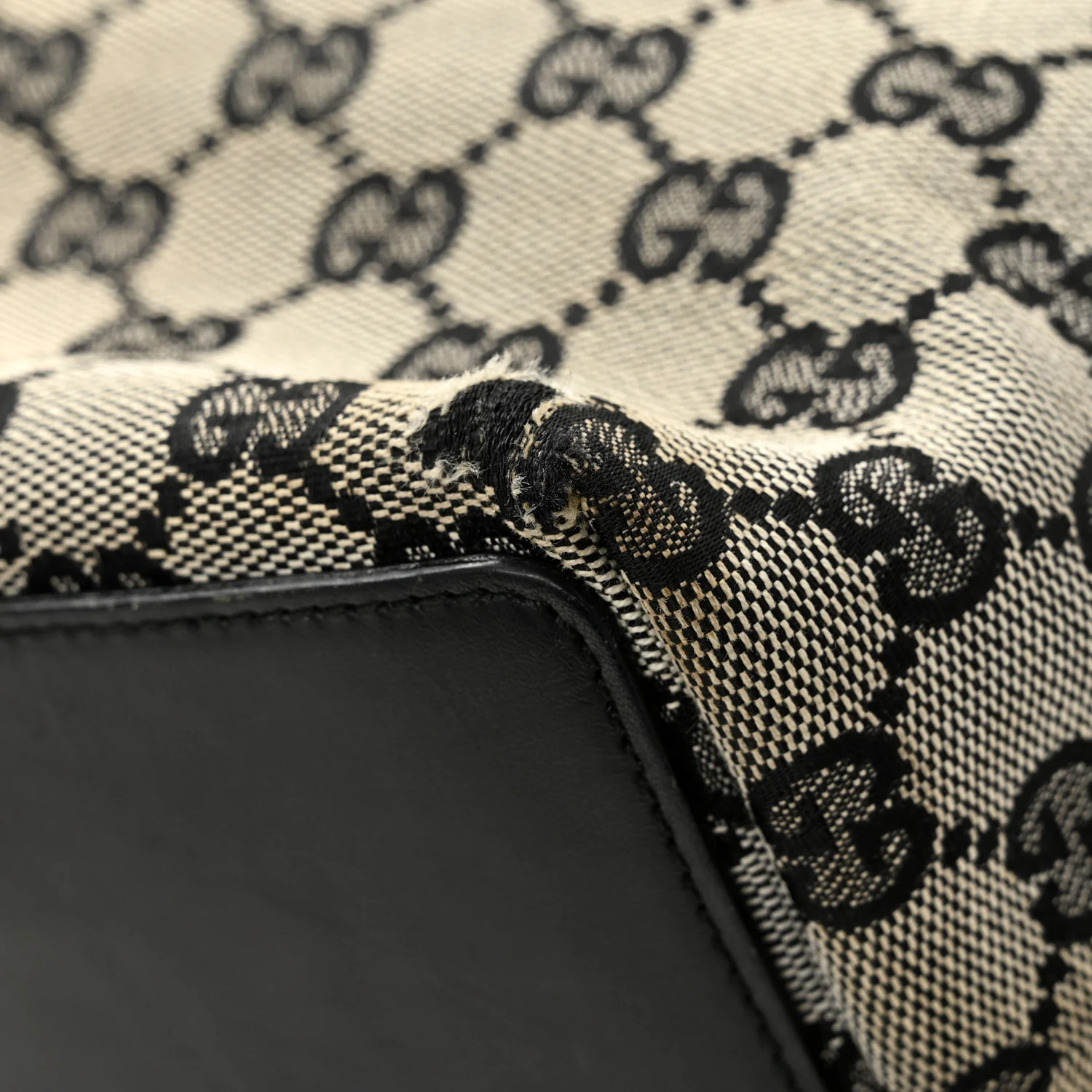 Monogram Large Bucket Tote Black - Image 12