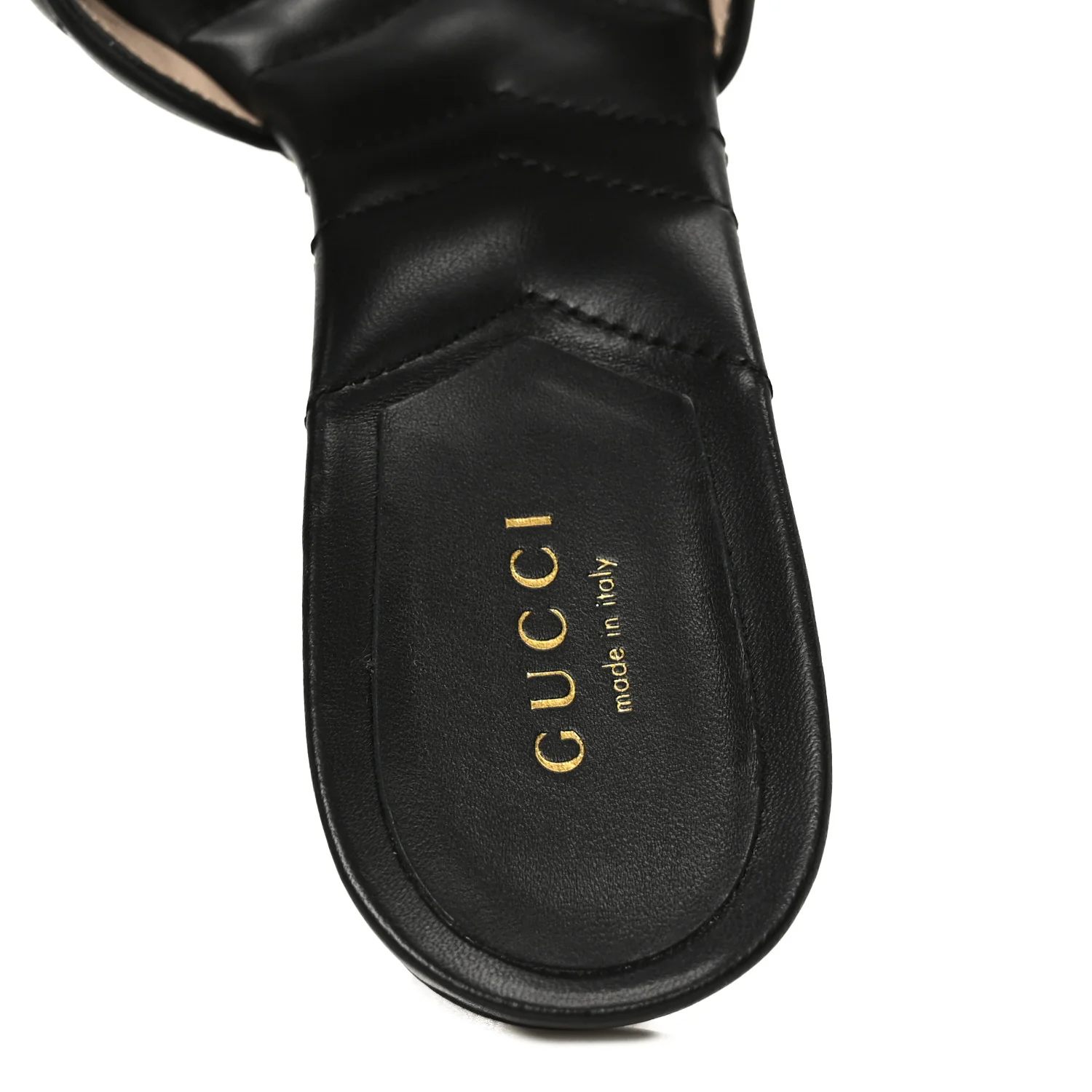 Nappa Matelasse GG Marmont 75mm Slide Sandals 37 Black - Image 7