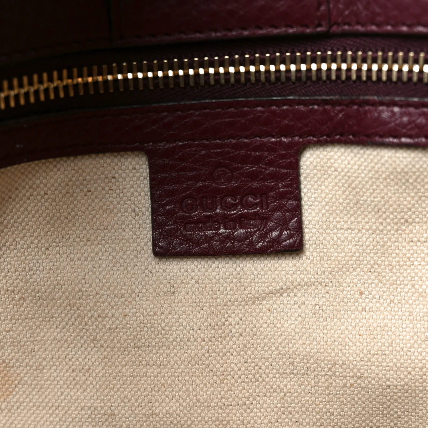 Pebbled Calfskin Large Bamboo Shopper Tote Burgundy - Image 6