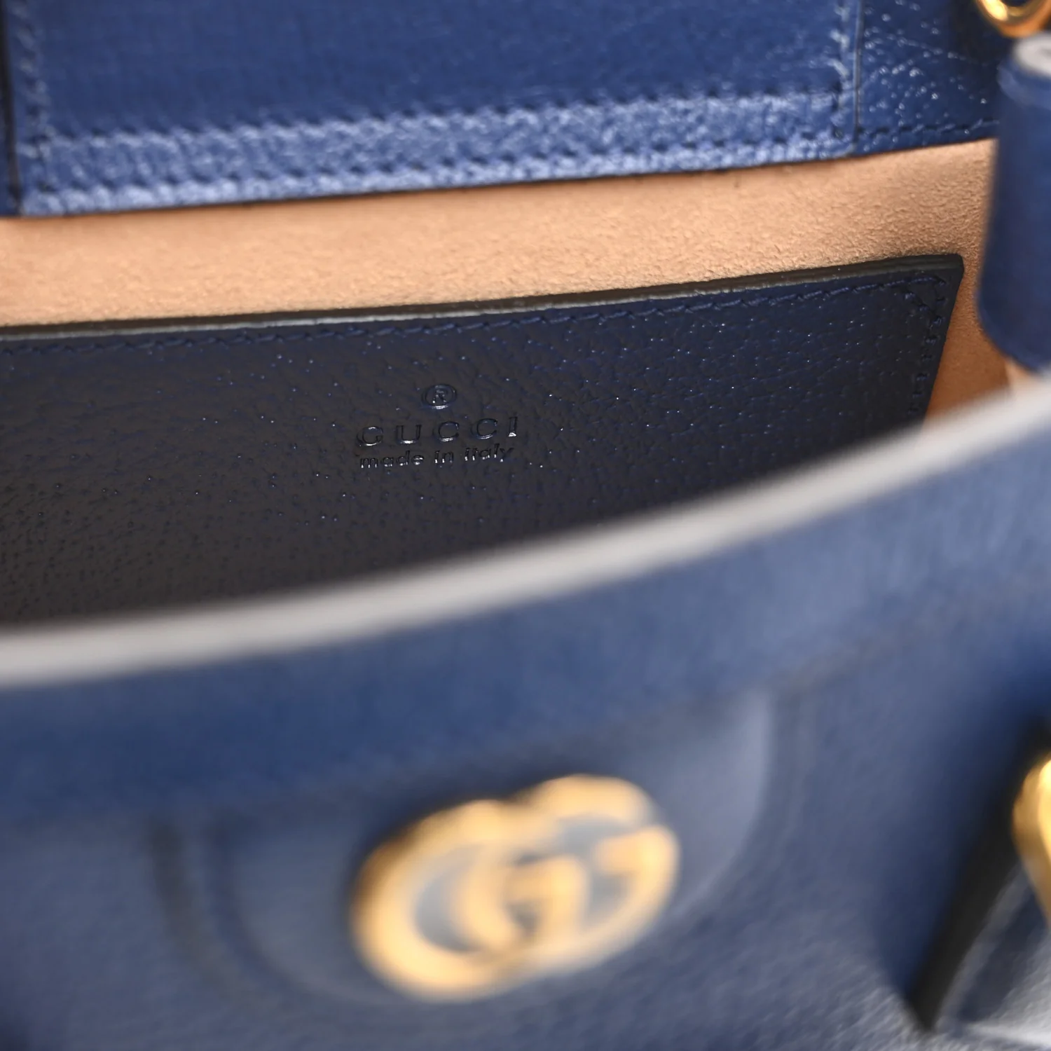Textured Dollar Calfskin Web Mini Diana Tote Bag Royal Crop - Image 6