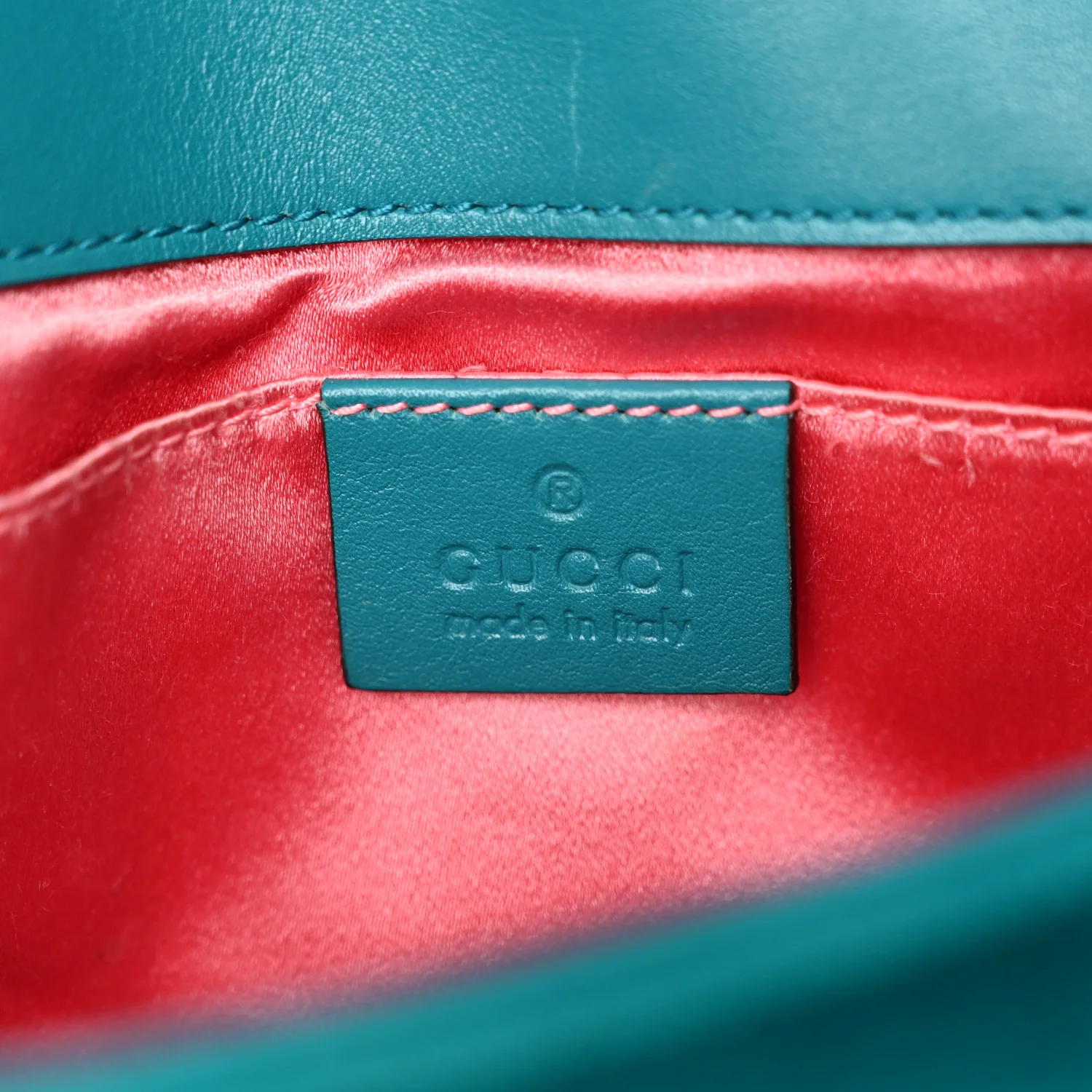 Velvet Matelasse Mini GG Marmont Shoulder Bag Pavone Cyan - Image 6