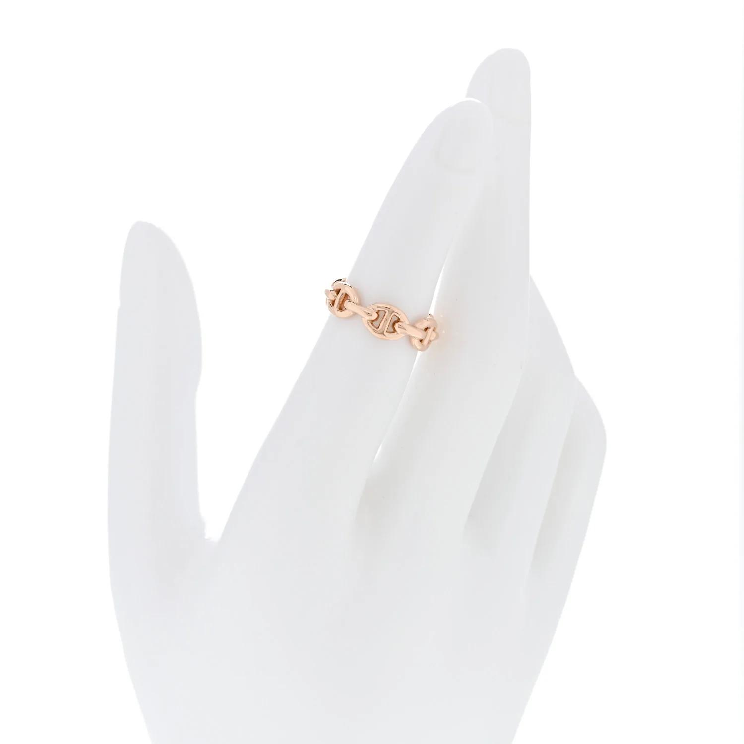 18K Rose Gold PM Chaine d'Ancre Enchainee Ring 49 4.75 - Image 2