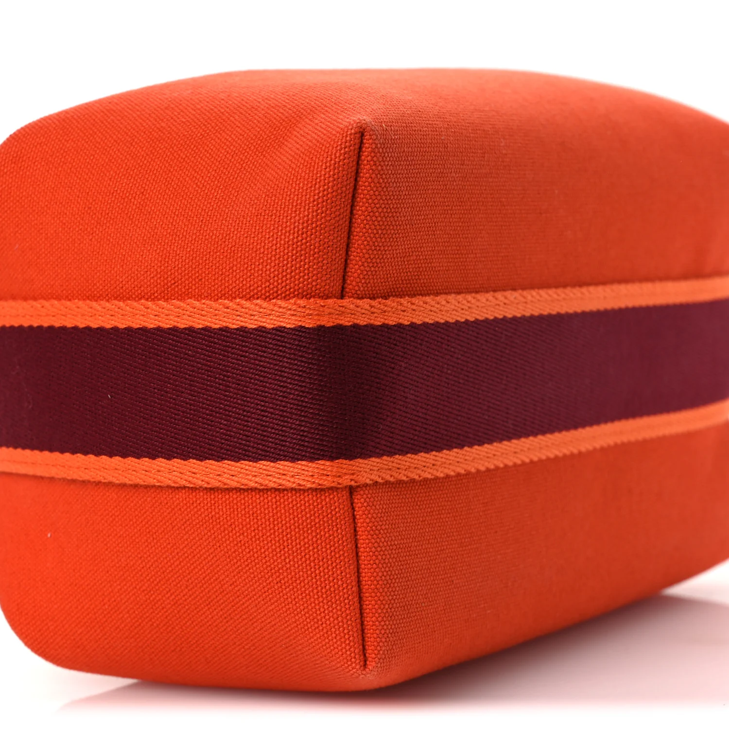 Canvas Small Bride-A-Brac Pouch Orange Burgundy - Image 8