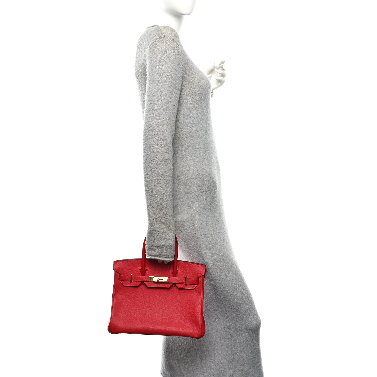 Epsom Birkin 30 Rouge Casaque - Image 2
