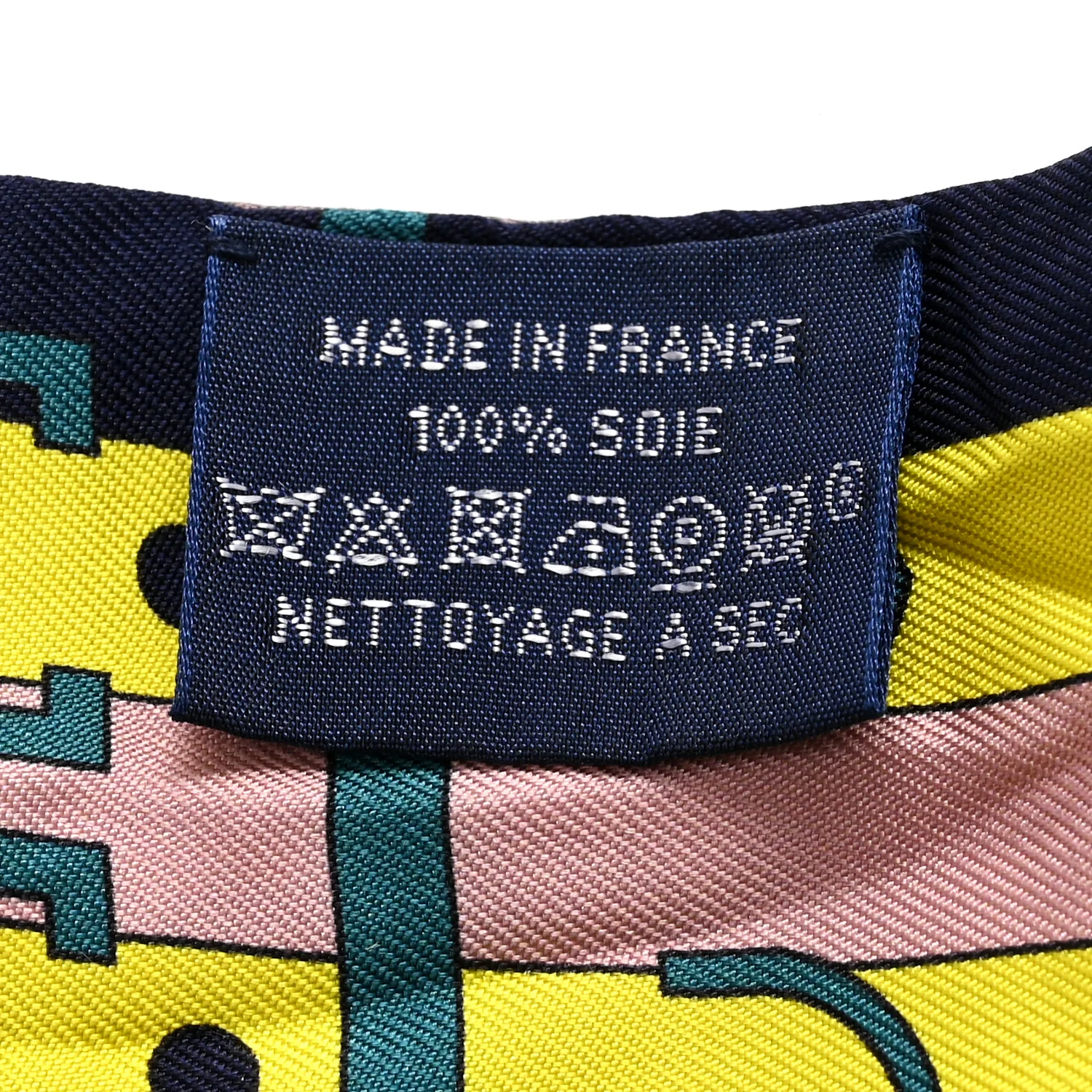 Silk Rocabar Twilly Marine Jaune Vif Vert - Image 4