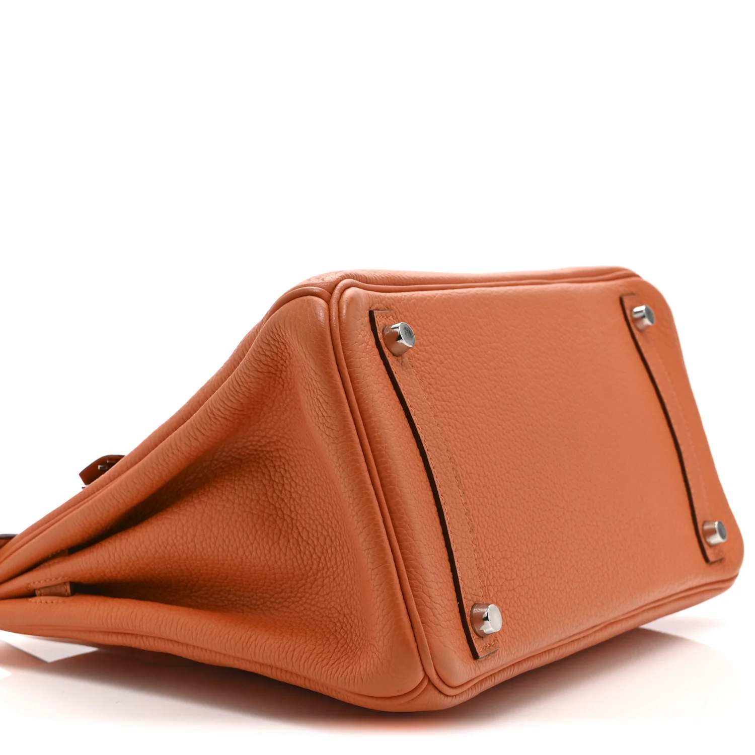 Taurillon Clemence Birkin 30 Orange - Image 9