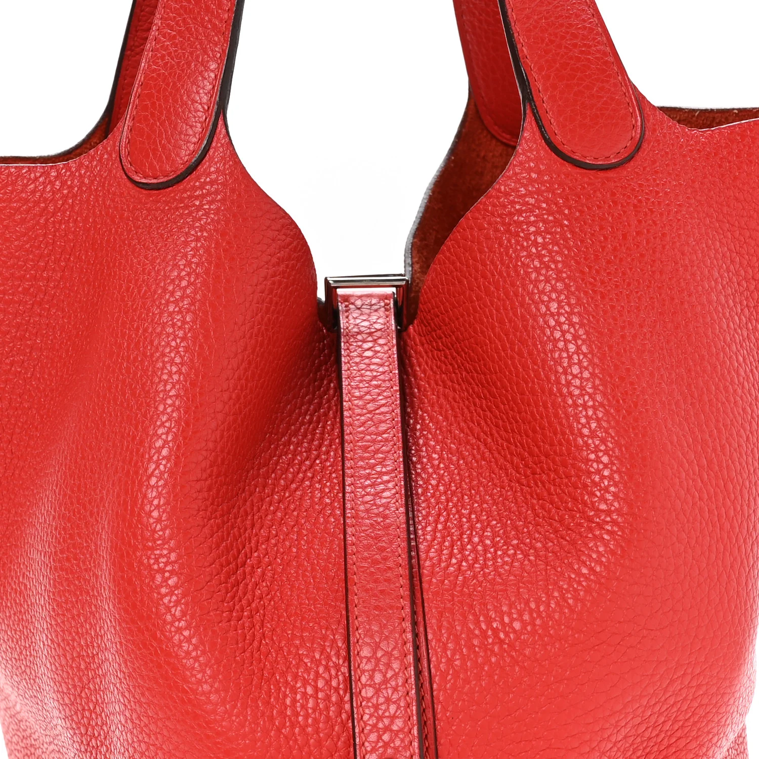 Taurillon Clemence Picotin Lock 22 MM Rouge Tomate - Image 7