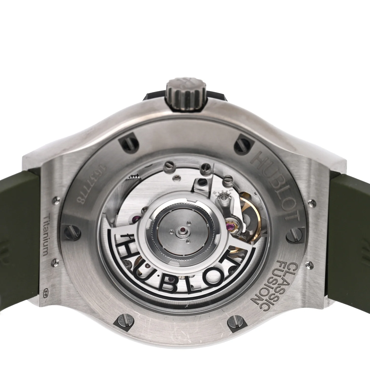 Titanium Rubber 38mm Classic Fusion Automatic Watch Green 565.NX.8970.RX - Image 4