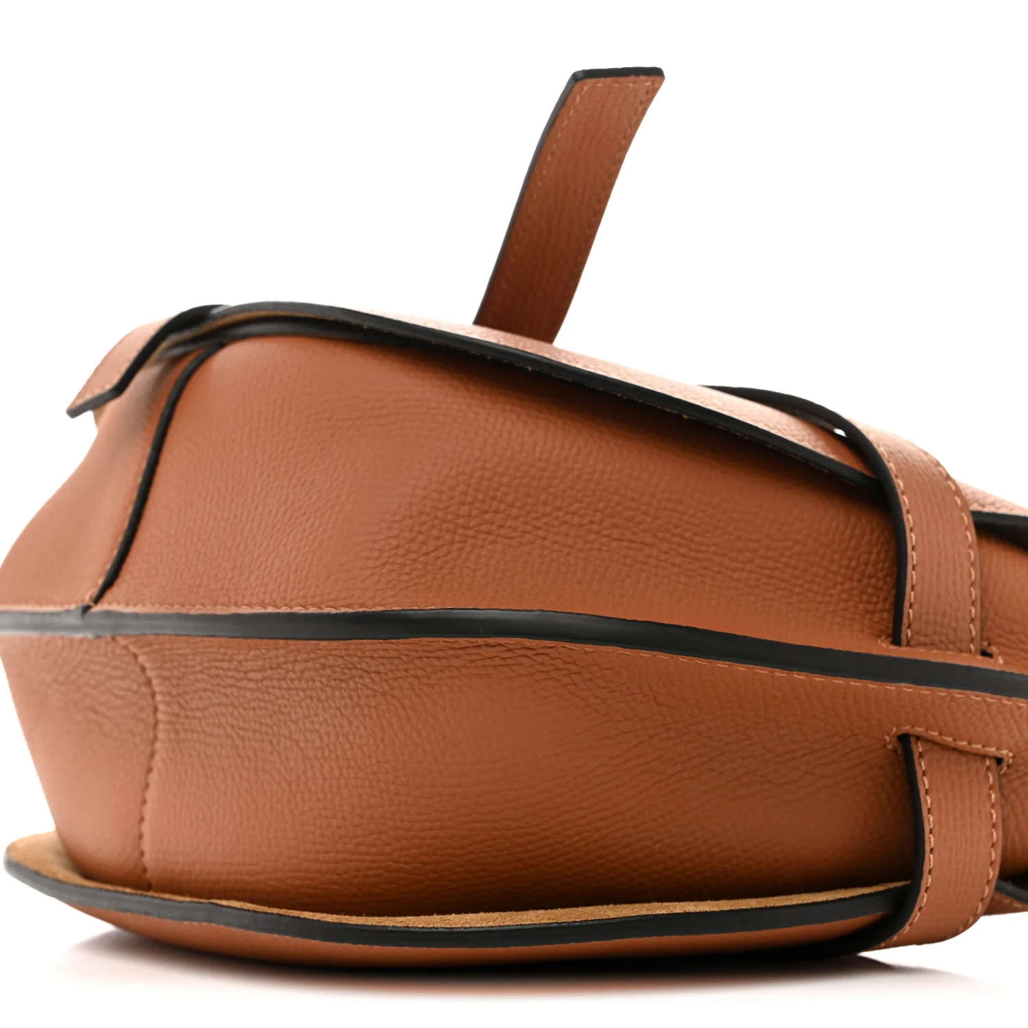 Grained Calfskin Small Gate Crossbody Bag Tan - Image 17