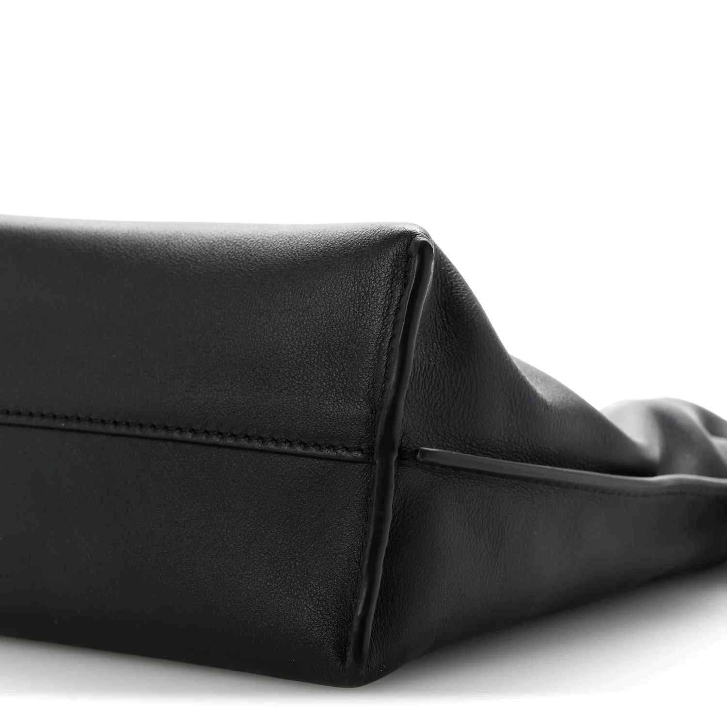 Nappa Medium Flamenco Knot Bag Black - Image 9