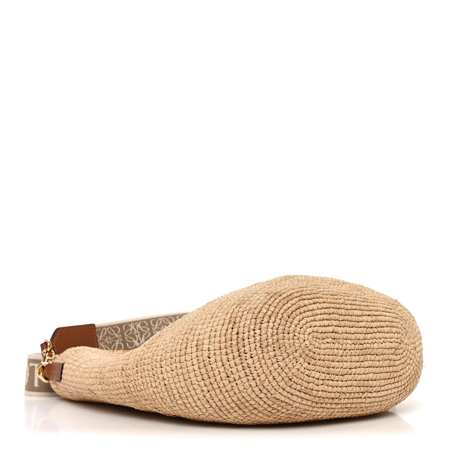 Raffia Mini Slit Tote Bag Natural Tan - Image 3