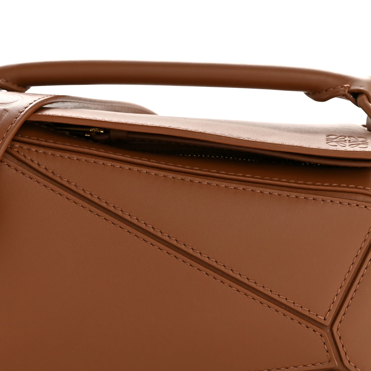 Satin Calfskin Mini Puzzle Bag Pecan - Image 8