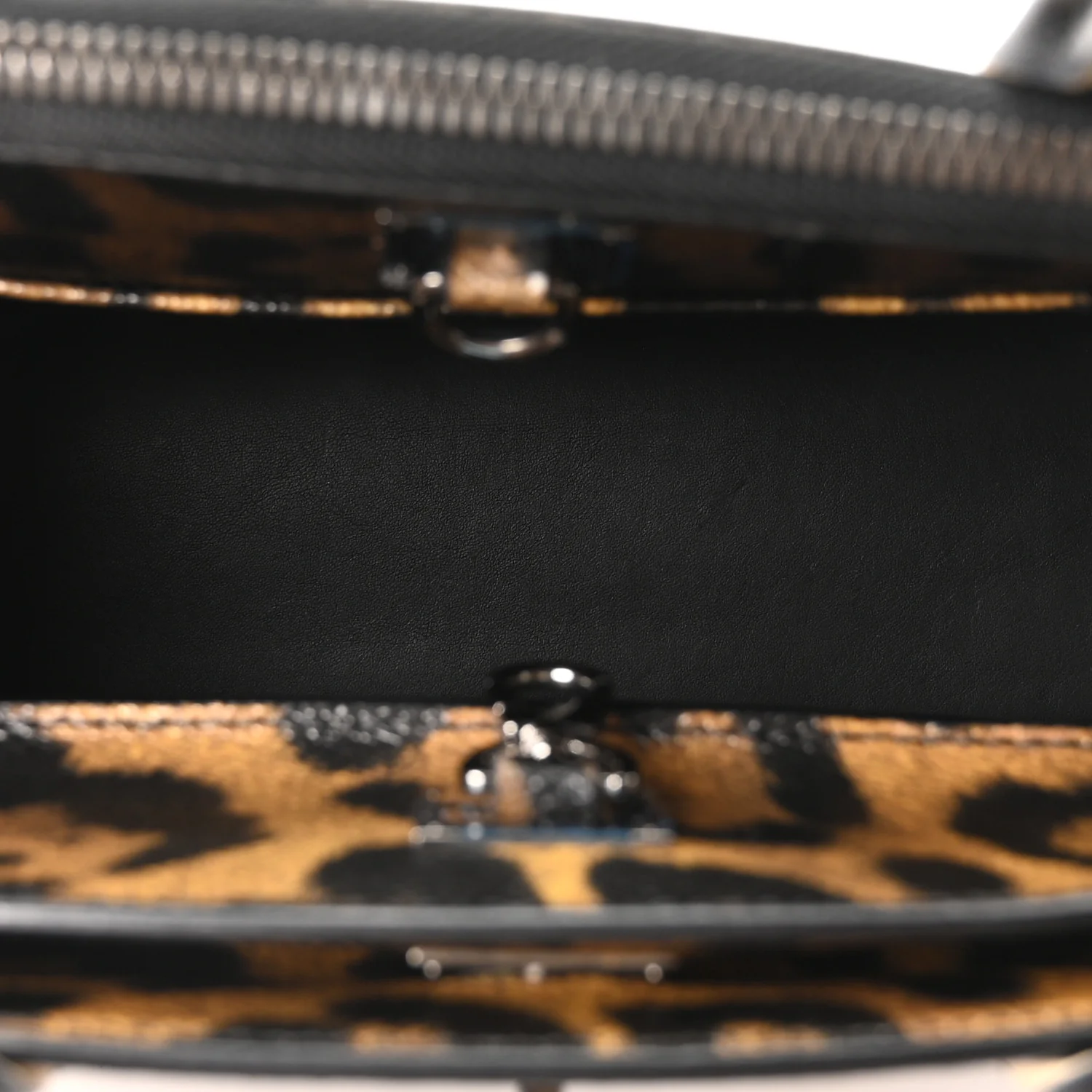 Canvas Calfskin Wild Animal Print City Steamer EW Marron - Image 5