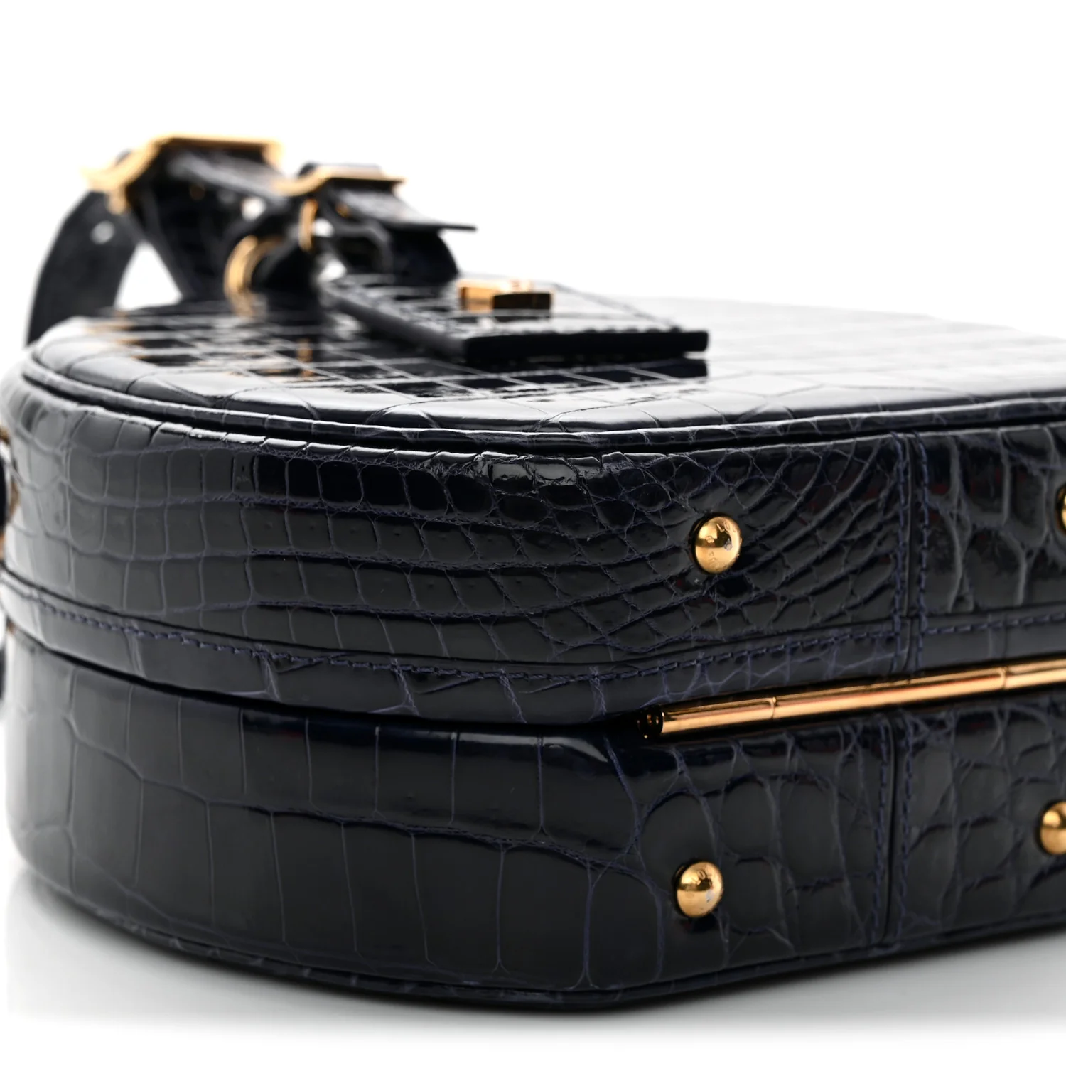 Crocodile Petite Boite Chapeau Navy - Image 8