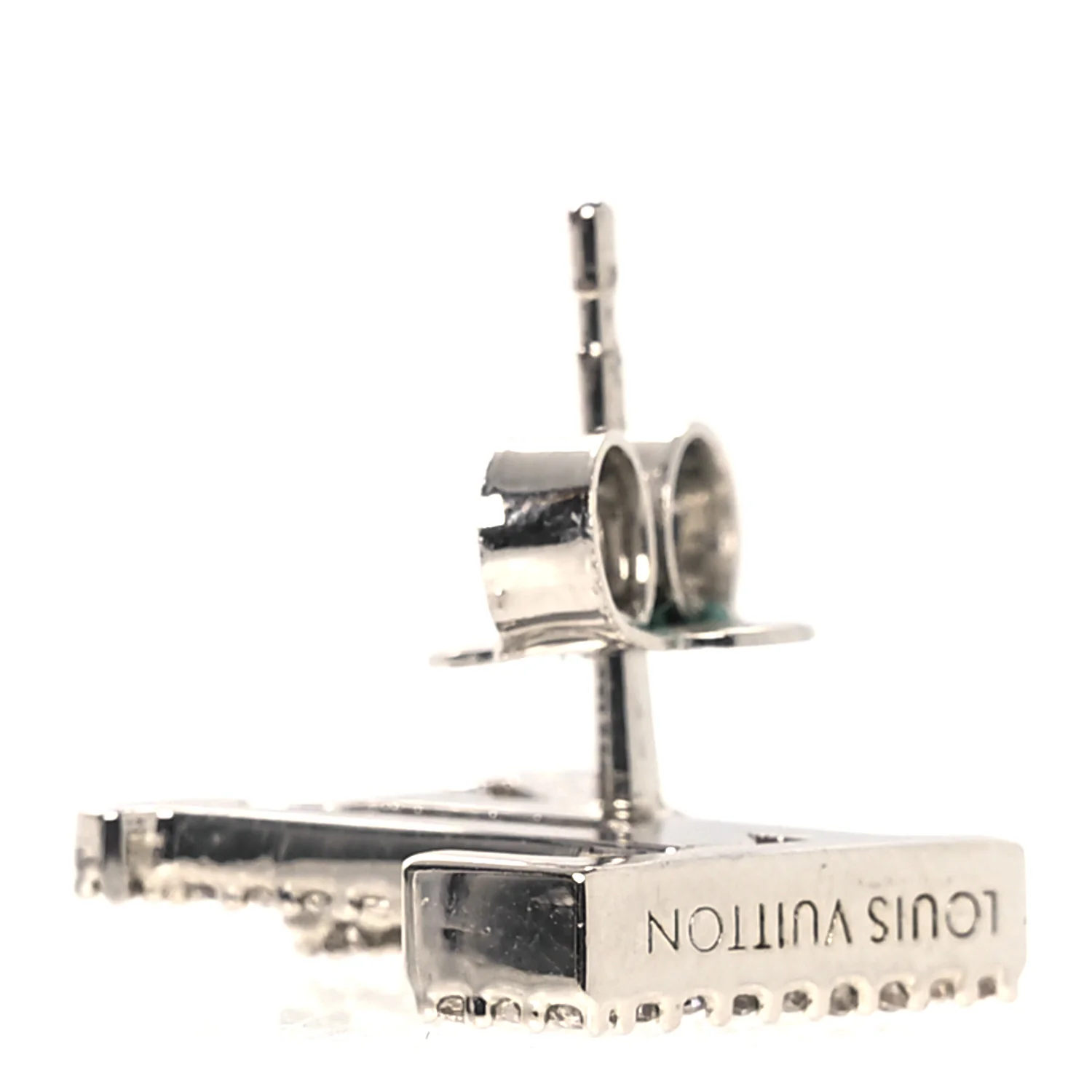 Crystal LV Iconic Earrings Silver - Image 4