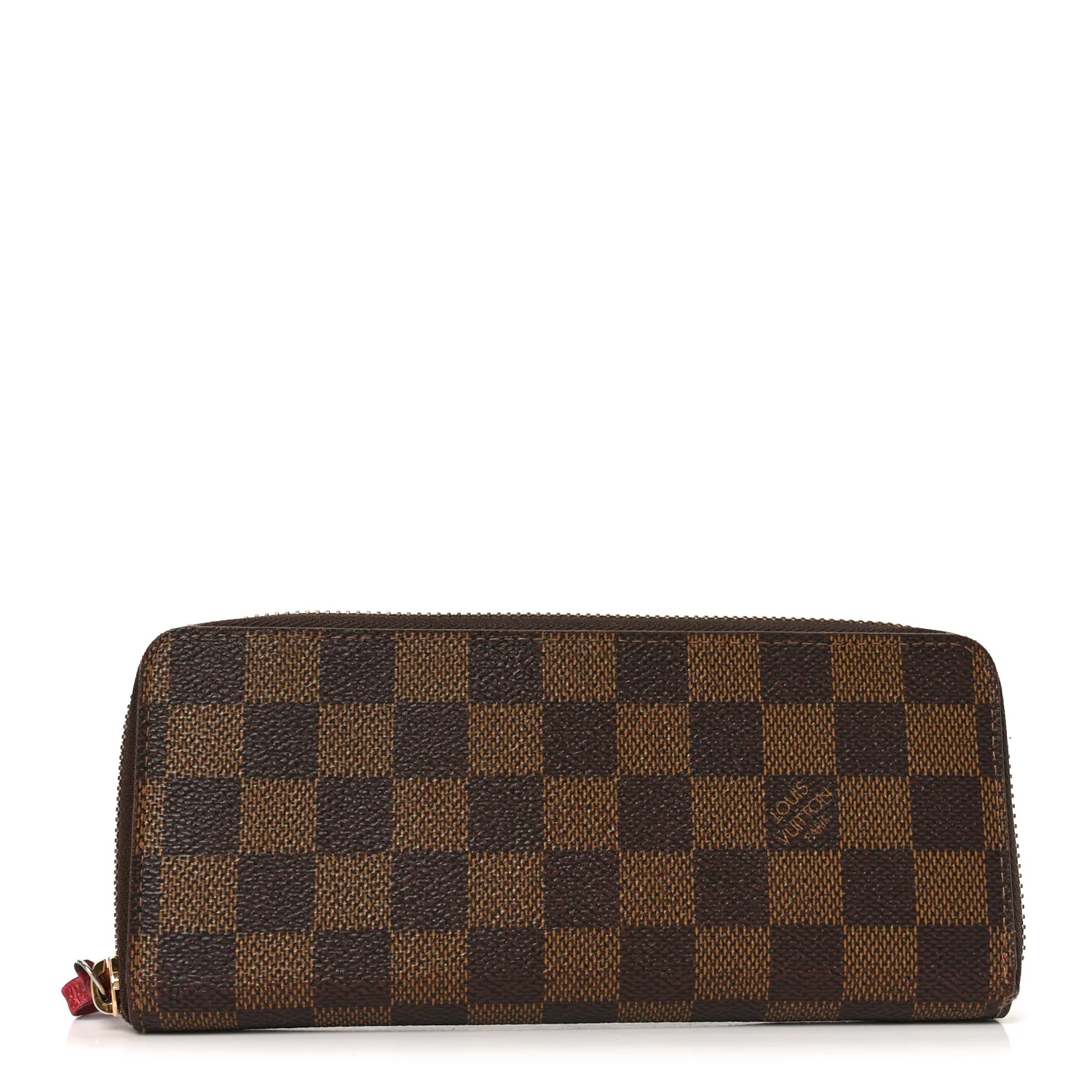 Damier Ebene Clemence Wallet Cherry