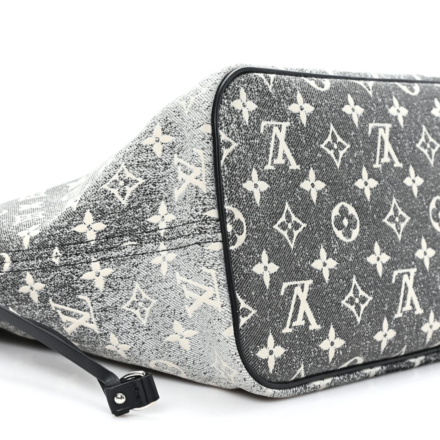 Denim Monogram Jacquard Neverfull MM Grey - Image 9