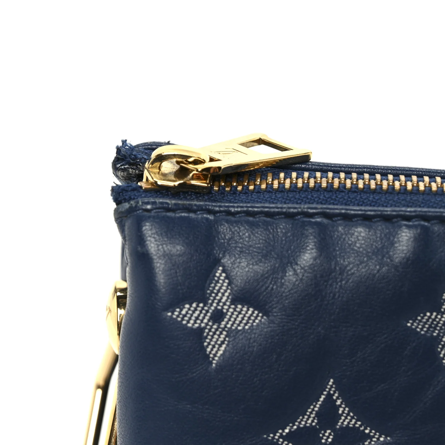 Lambskin Embossed Monogram Coussin PM Denim Blue - Image 12