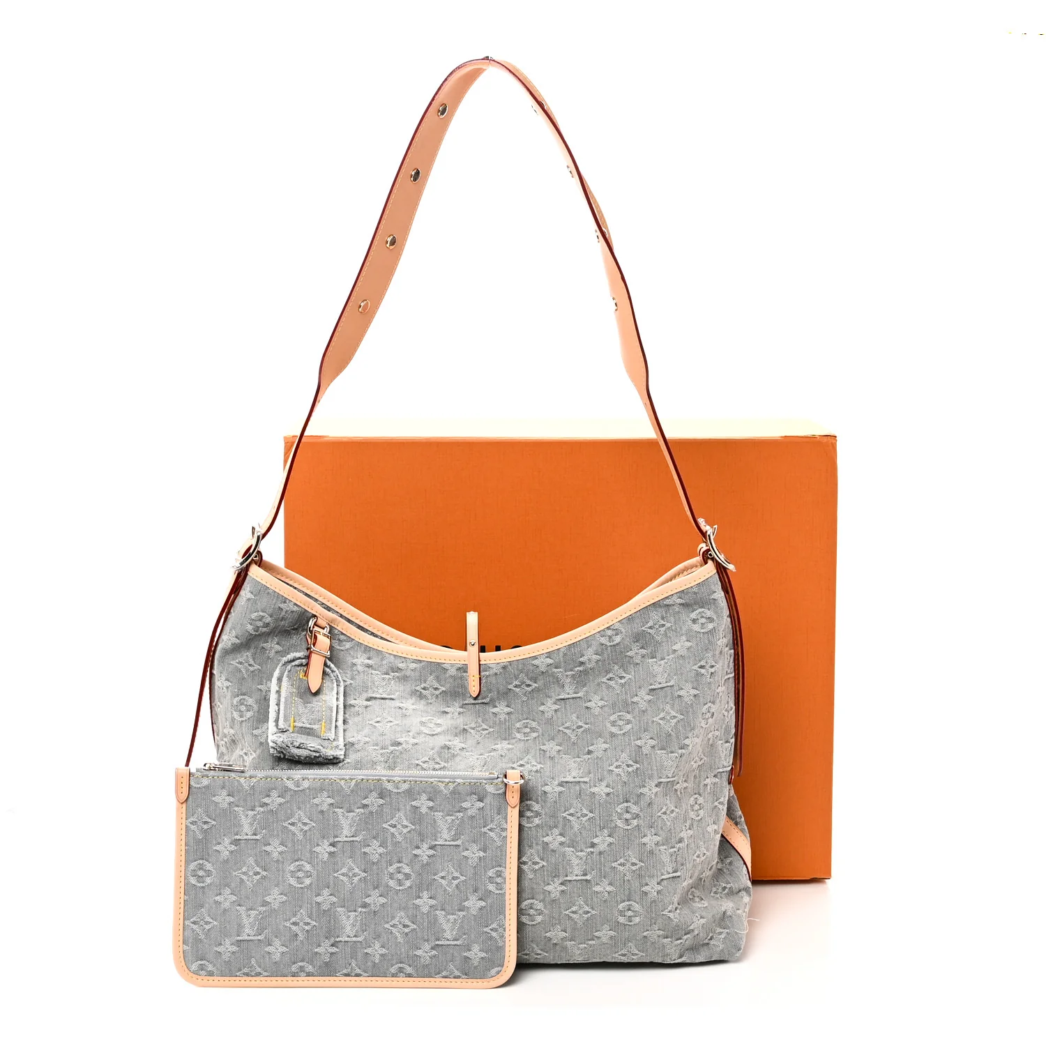 Monogram Denim CarryAll MM Washed Grey - Image 11