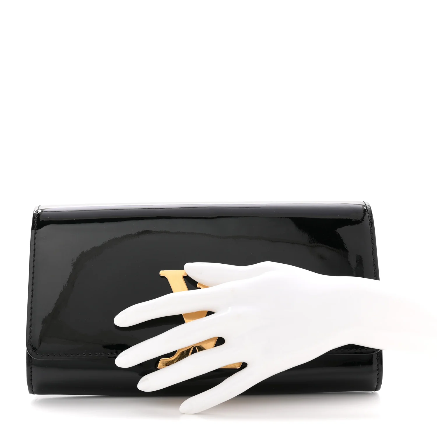 Patent Louise Clutch Black - Image 2