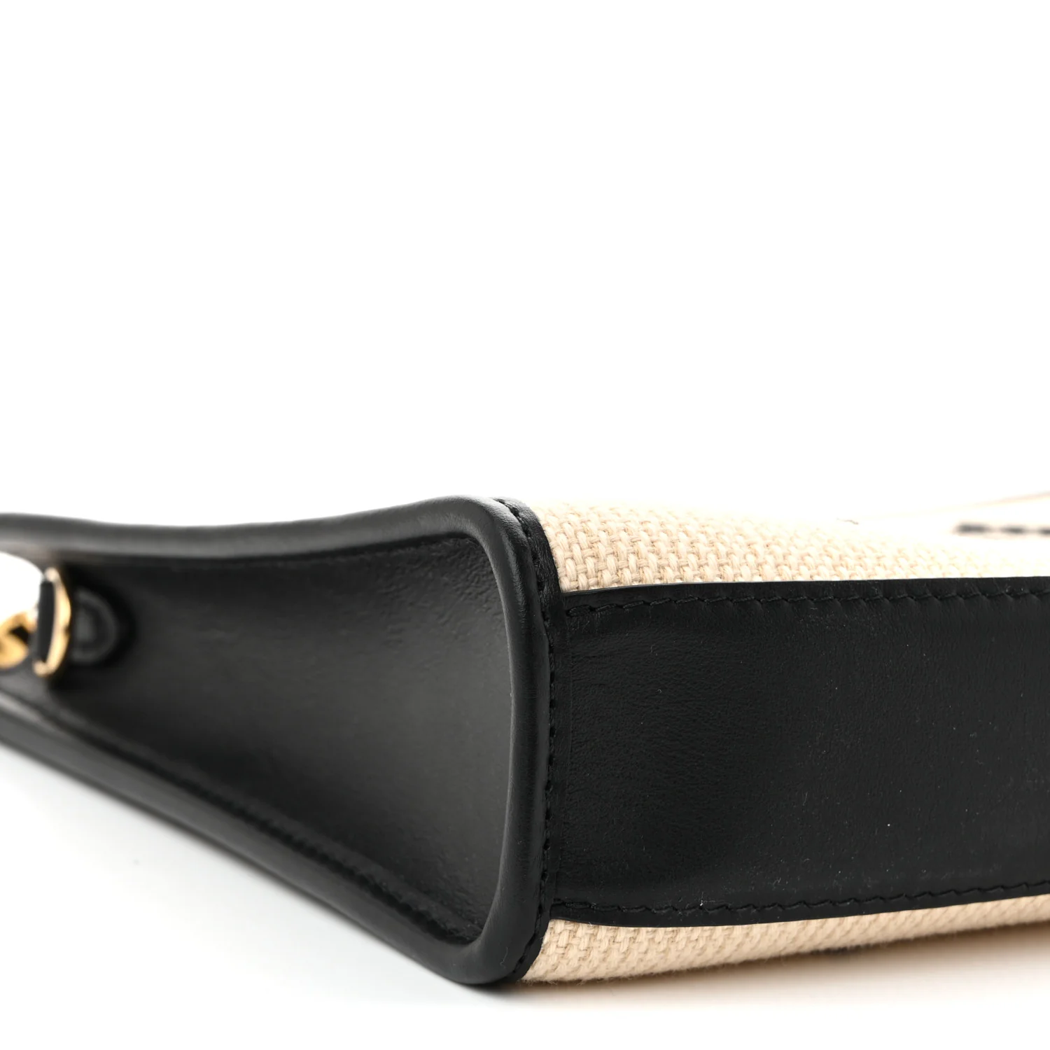 Raffia Calfskin Monogram Toiletry Pouch 26 On Chain Beige Black - Image 8